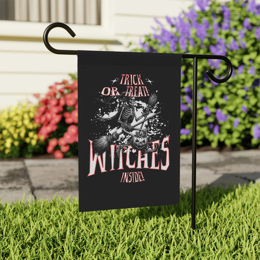 Spooky Halloween Garden Banner, Trick or Treat Flag, Witches Decor, Outdoor Halloween Decor, Festive Yard Art