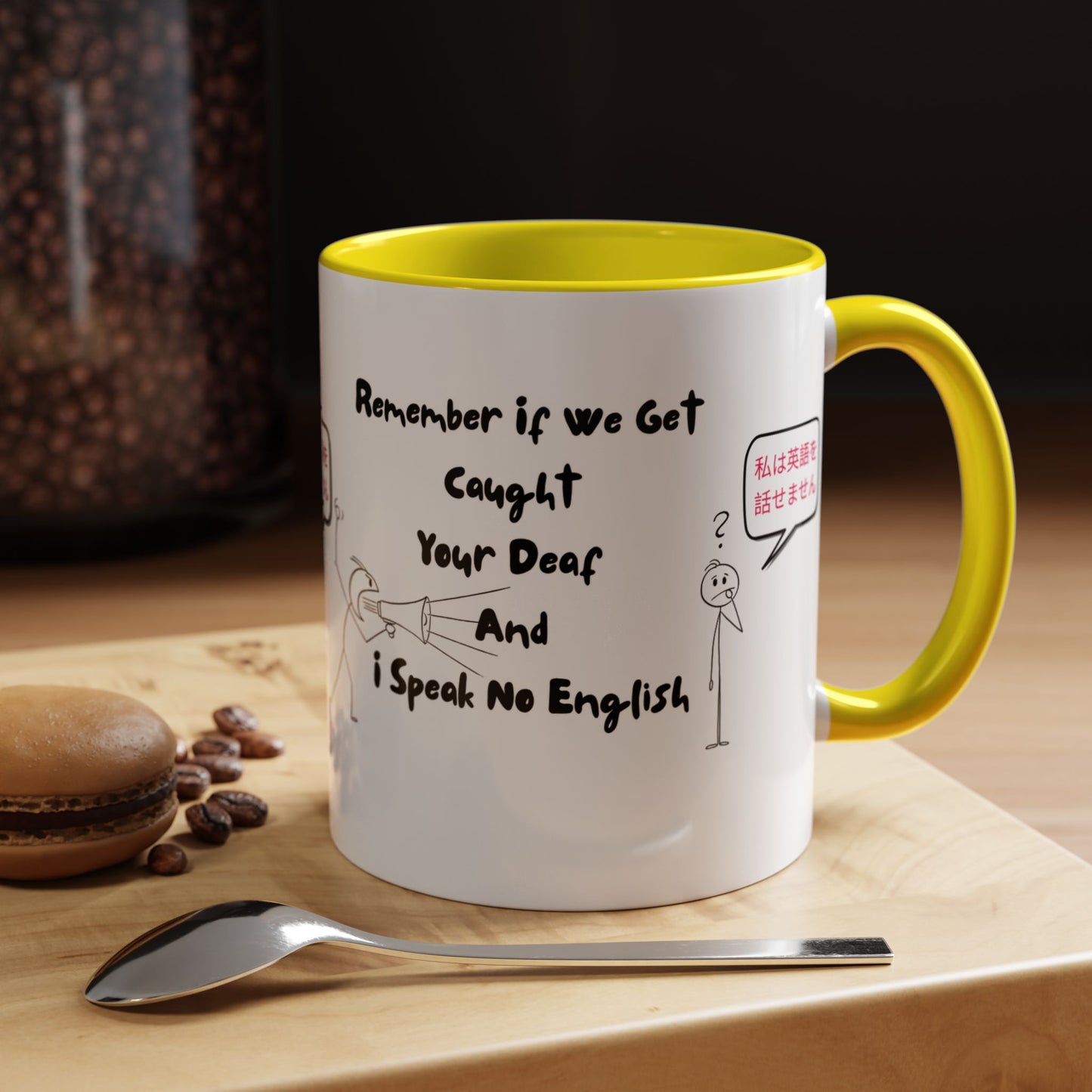 Humorous Accent Coffee Mug, Funny Gift for Language Lovers, Quirky Tea Mug, Cute Coffee Cup, Ideal for Friends, Family, or Students