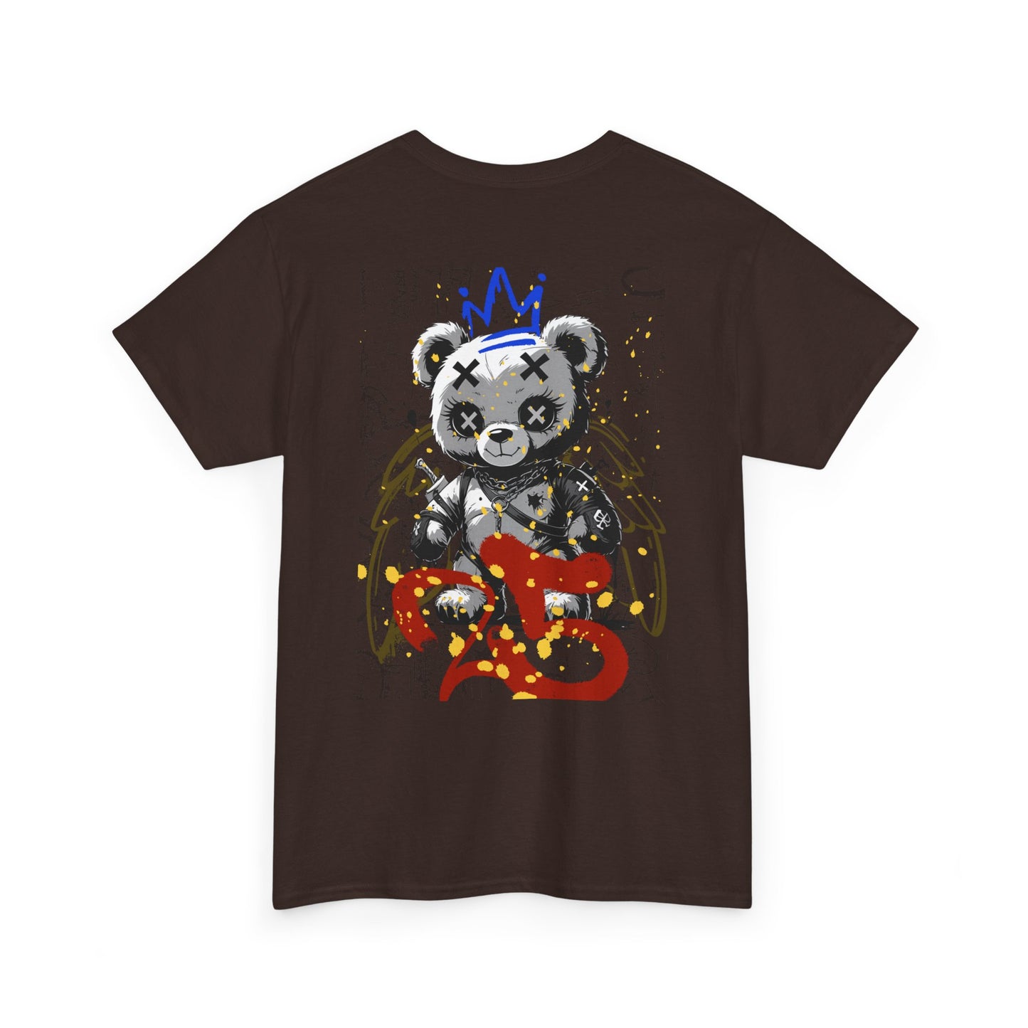 Skull & Bear Graphic Tee, Unisex Heavy Cotton Shirt for Casual Wear, Gift for Birthdays, Halloween, Gothic Tee, Cool Tee, Bear Lover Gift,