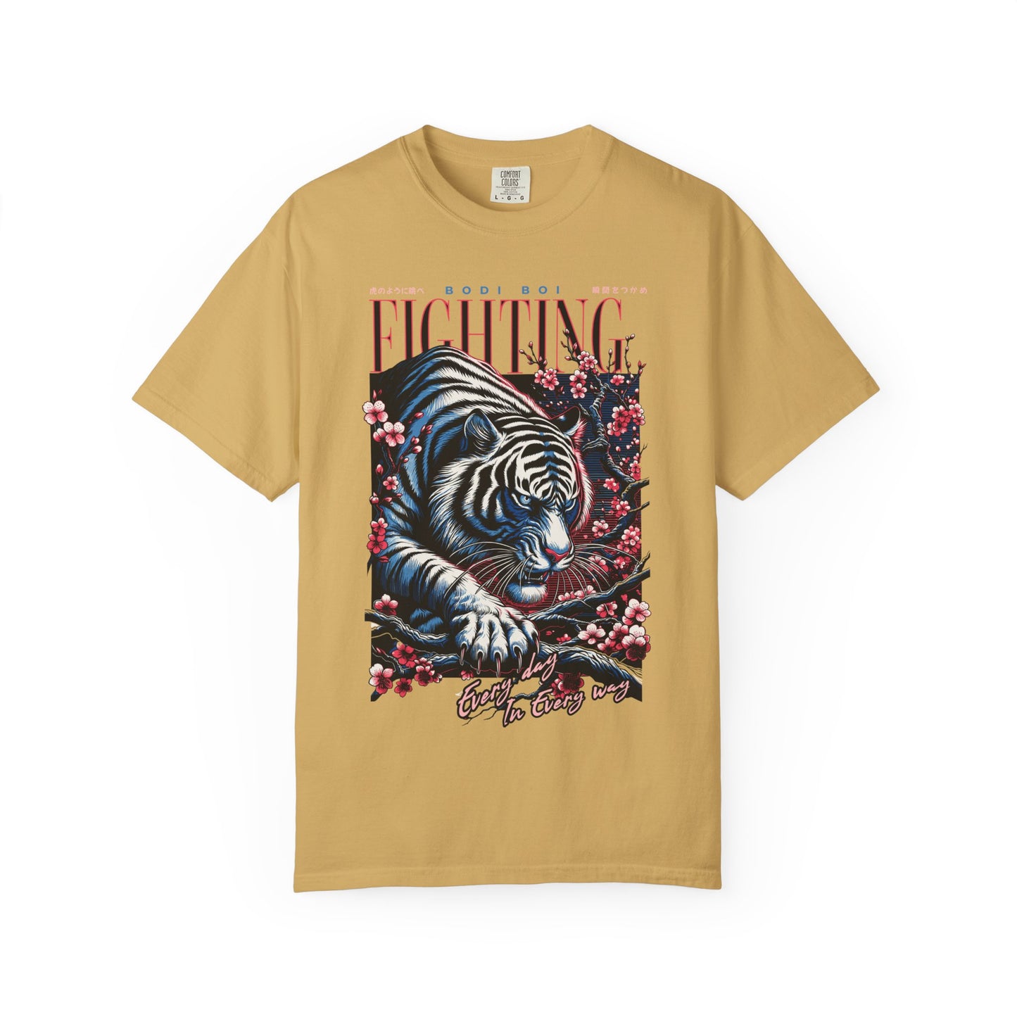 Fierce Tiger Graphic Tee, Vintage Style T-shirt, Unisex Casual Wear, Perfect Gift for Animal Lovers, Fight Against Negative Energy