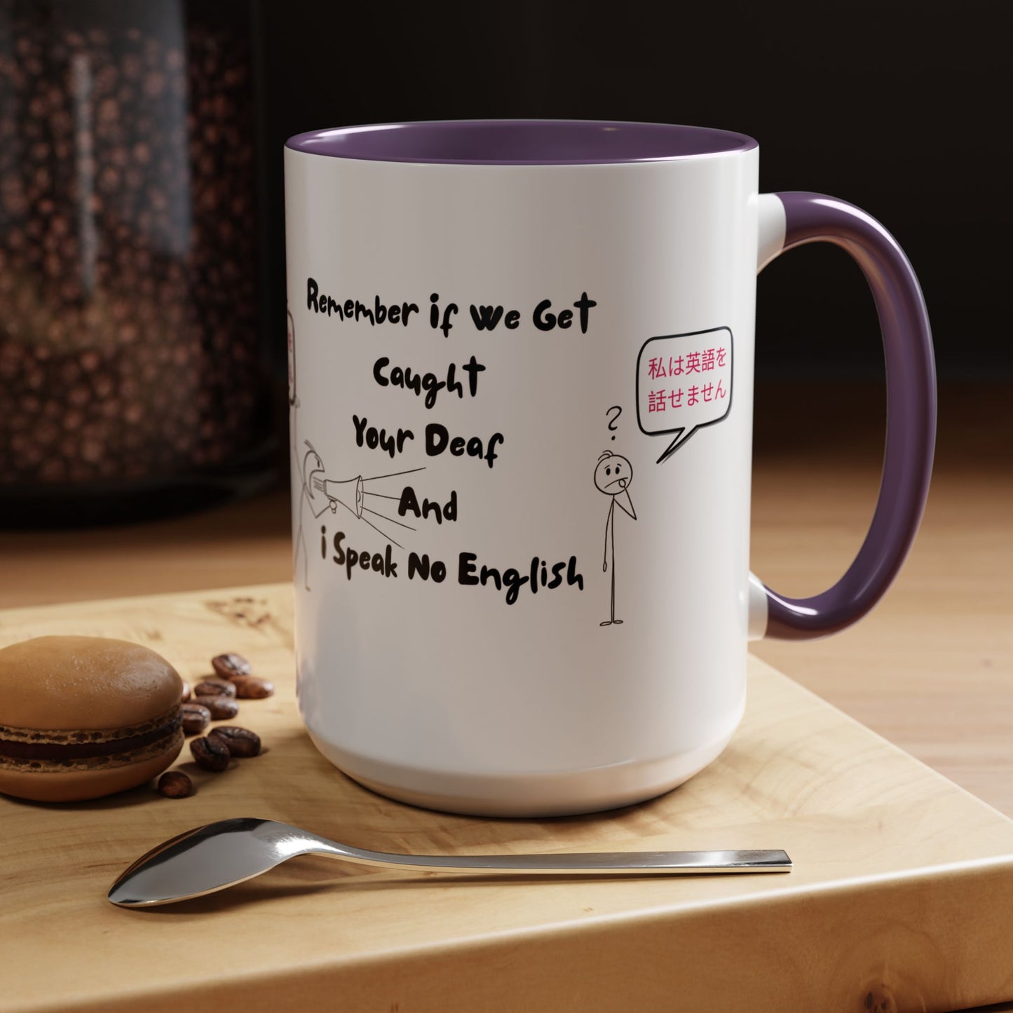 Humorous Accent Coffee Mug, Funny Gift for Language Lovers, Quirky Tea Mug, Cute Coffee Cup, Ideal for Friends, Family, or Students