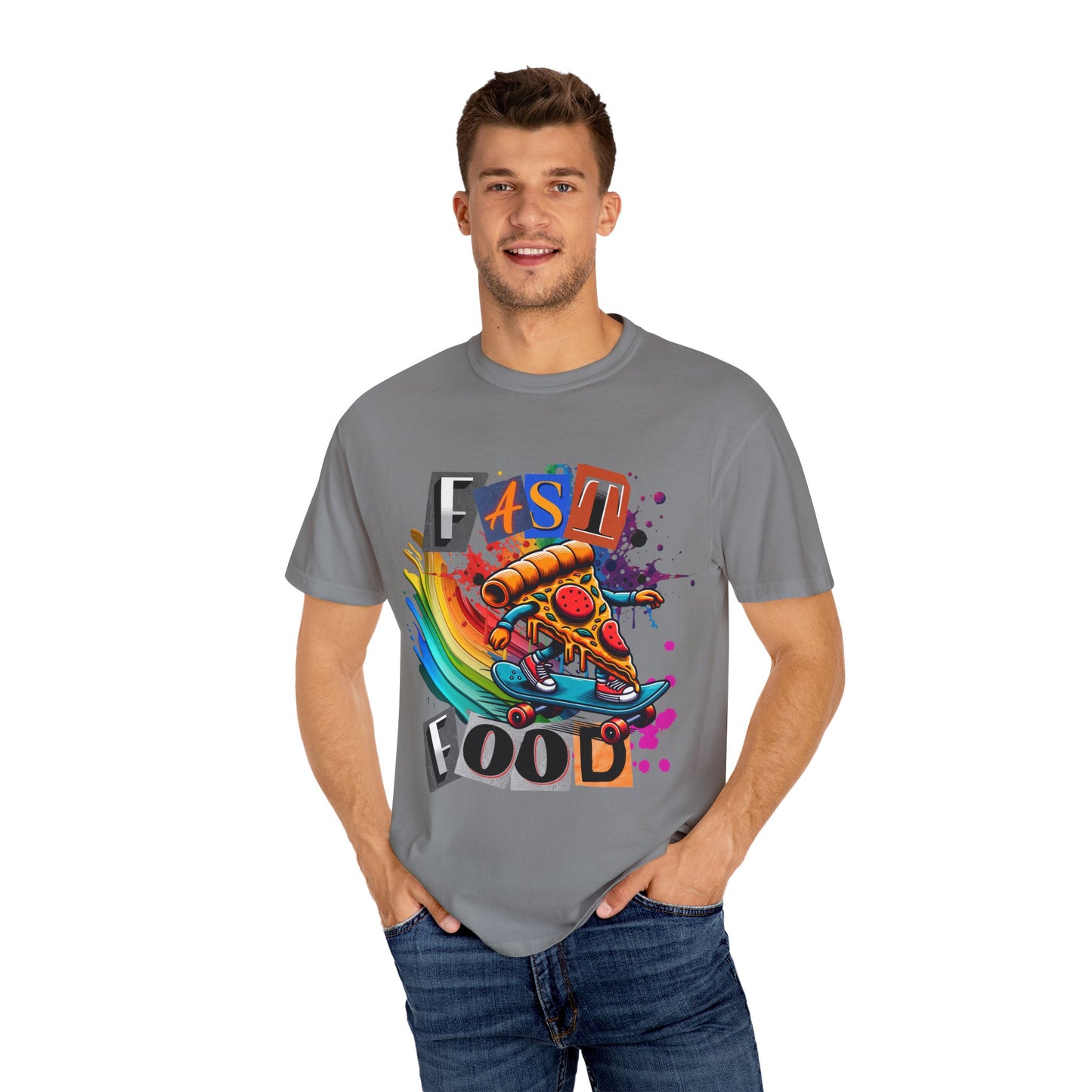 Fast Food Skate Graphic T-Shirt, Unisex T-Shirt, Retro Style Tee, Perfect for Food Lovers, Skate Culture, Casual Wear