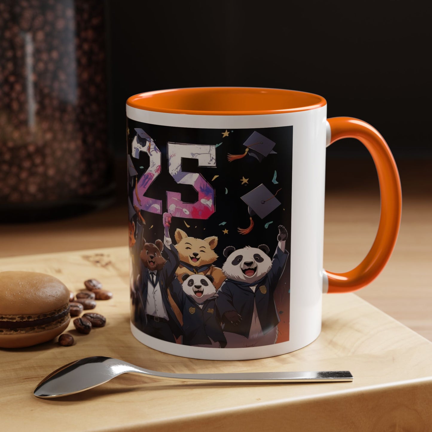 Anime Animals Graduation Celebration Coffee Mug, Funny Animal Graduation Mug, Custom Graduate Gift, Class of 2025 Mug, Unique Graduation Present