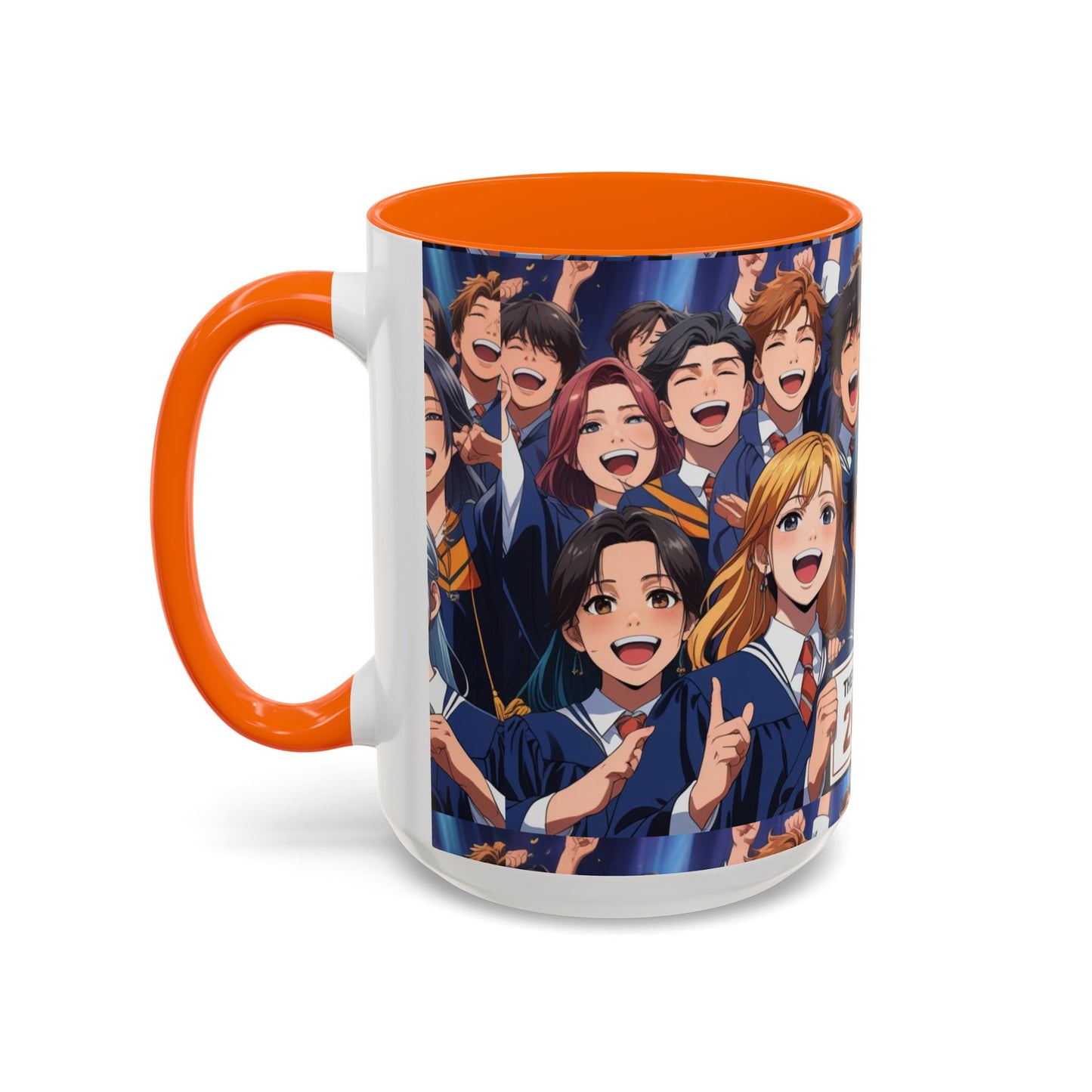 Anime Graduation Celebration Coffee Mug, Class of 2025 Mug, Anime Friends Mug, Gift for Graduates, School Spirit Mug
