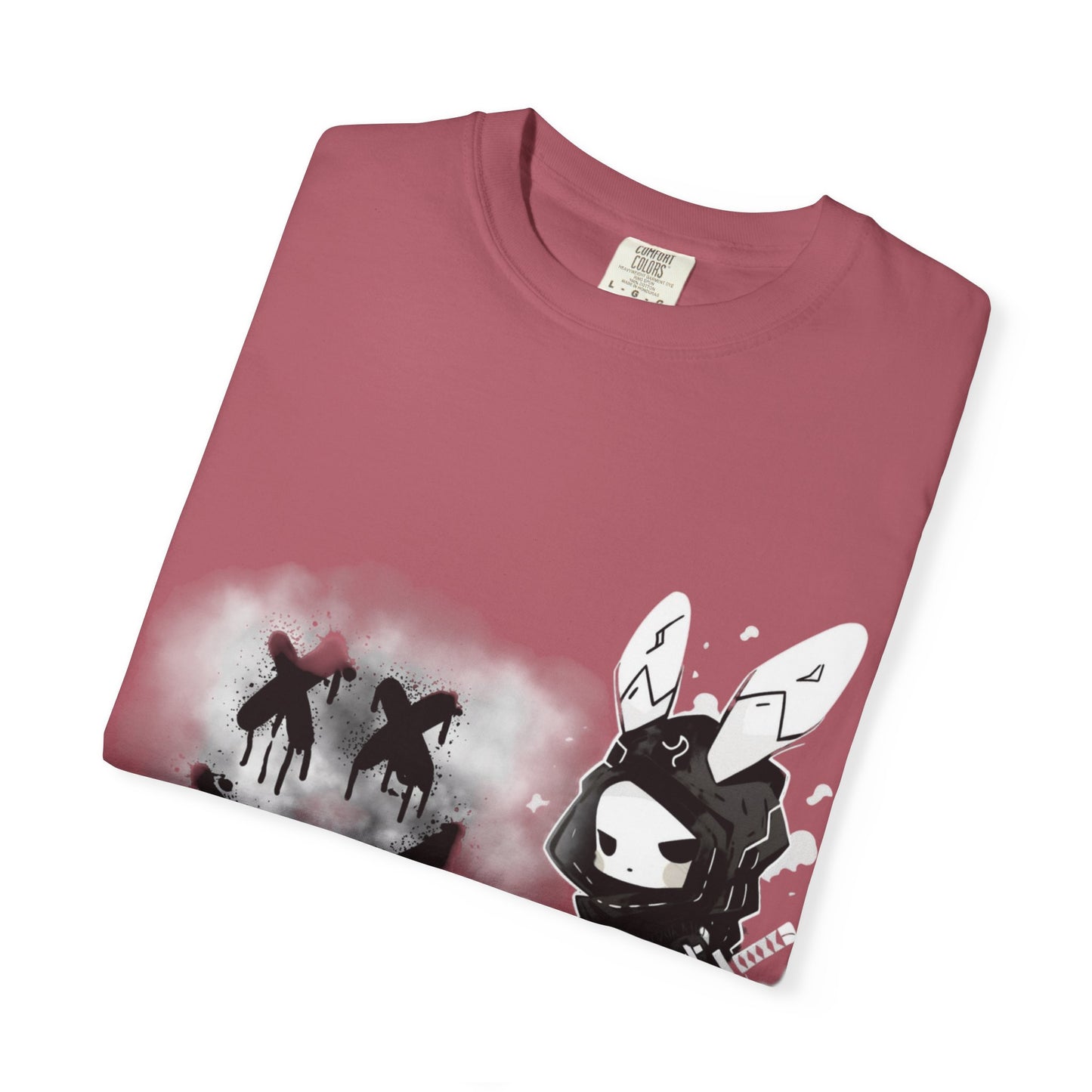 Artistic Graphic Tee featuring Unique Bunny Design, Unisex T-Shirt, Casual Wear, Streetwear, Gift for Anime Lovers, Alternative Fashion