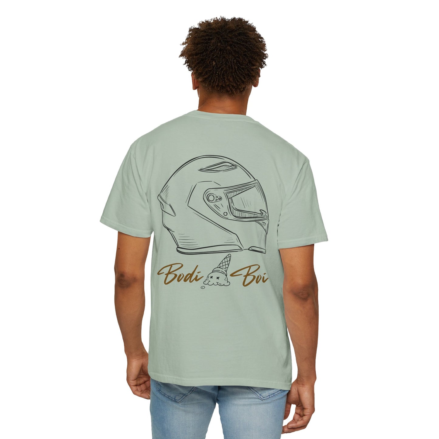 Cool Ice Cream & Helmet Graphic T-Shirt, Unisex Casual Tee, Gift for Ice Cream Lovers, Summer Vibes, Streetwear Fashion