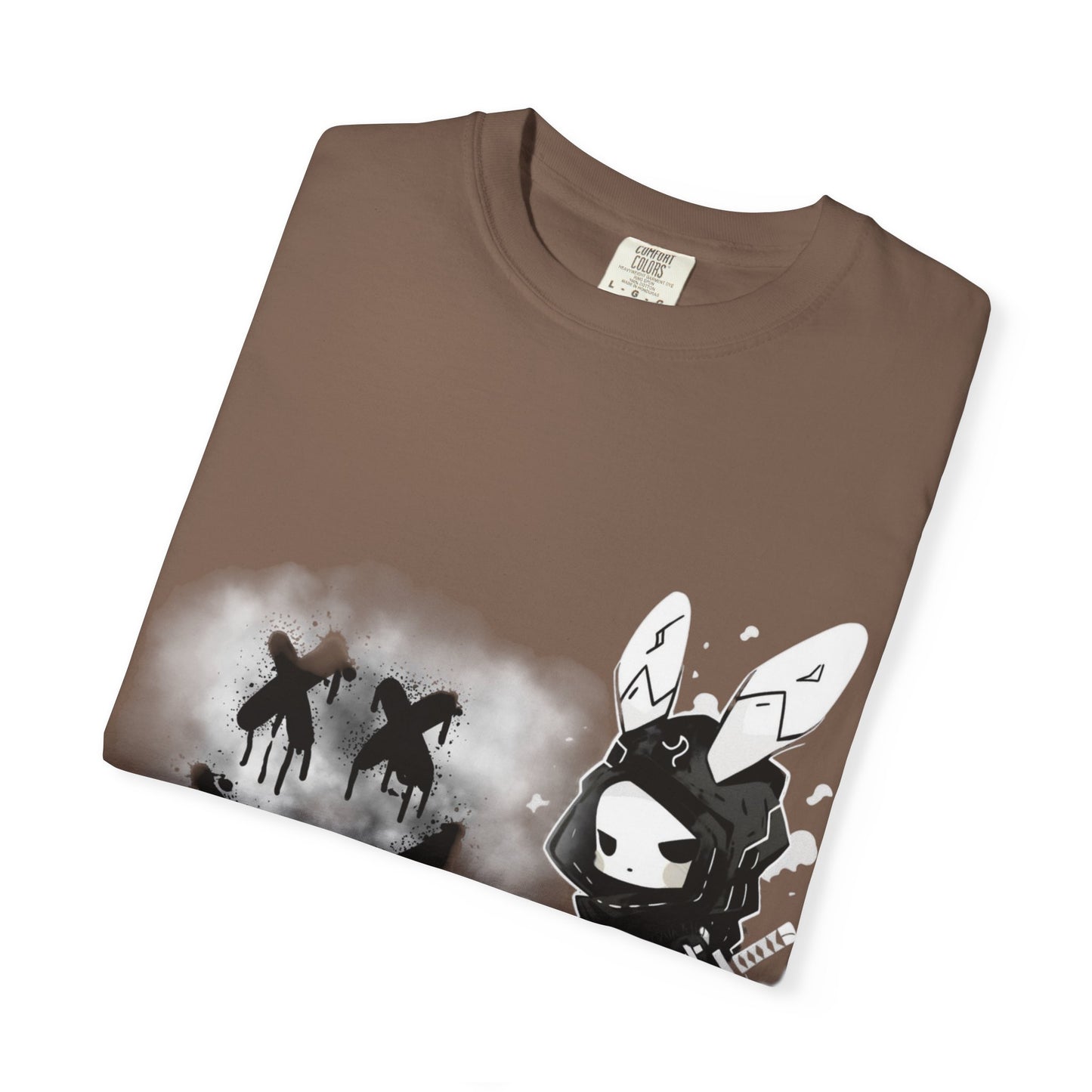 Artistic Graphic Tee featuring Unique Bunny Design, Unisex T-Shirt, Casual Wear, Streetwear, Gift for Anime Lovers, Alternative Fashion