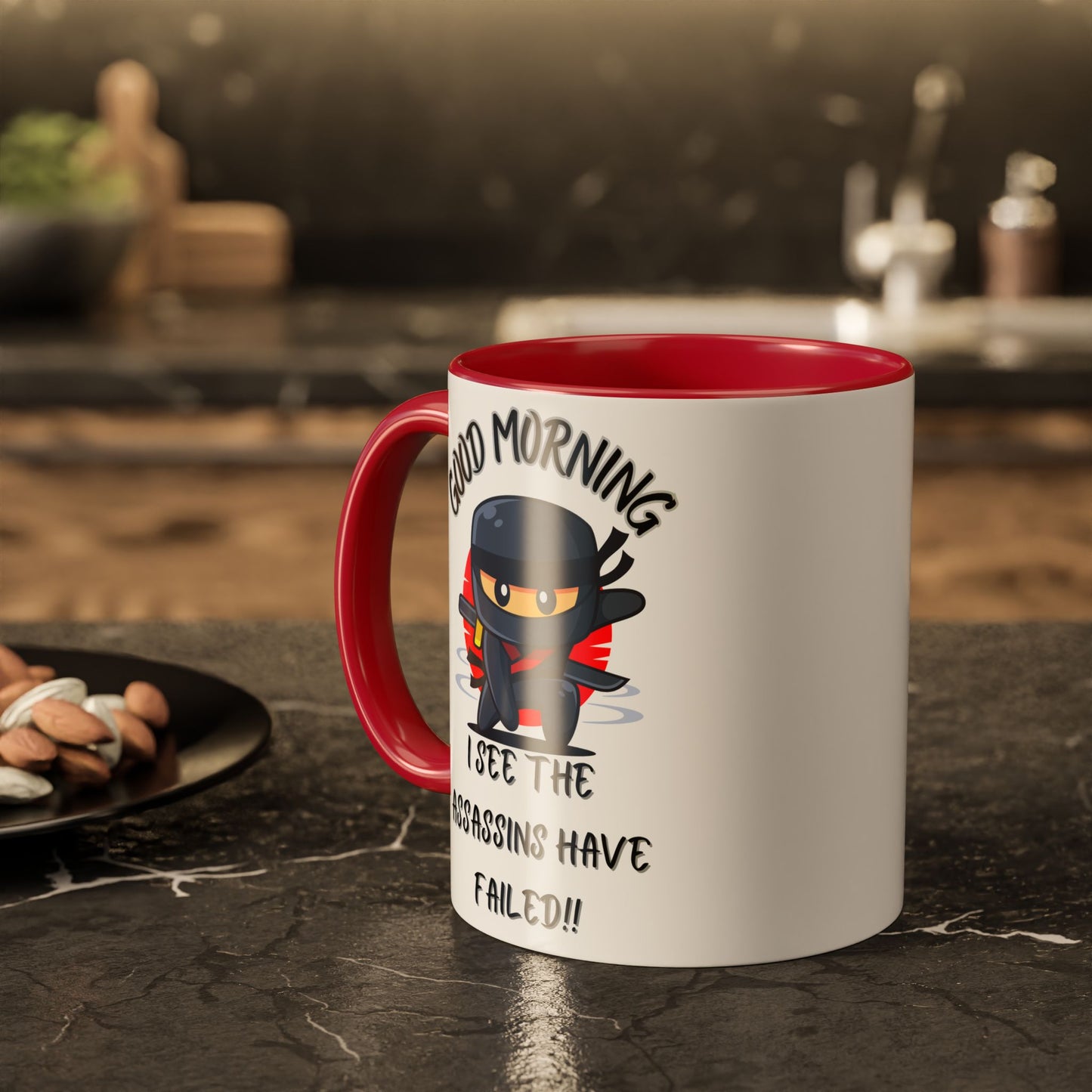 Colourful Assassins have failed Coffee Mug, 11oz/15oz, Funny Gift for Him/Her, Office Humor, Birthday Present, Unique Ceramic Mugs