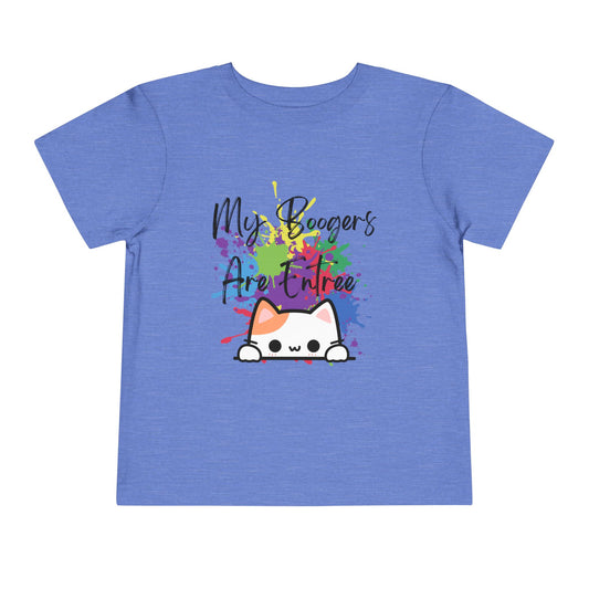 Adorable Toddler Tee - "My Boogers Are Entree" - Fun Kids Shirt for Moms, Playdates, Birthdays, Baby Showers