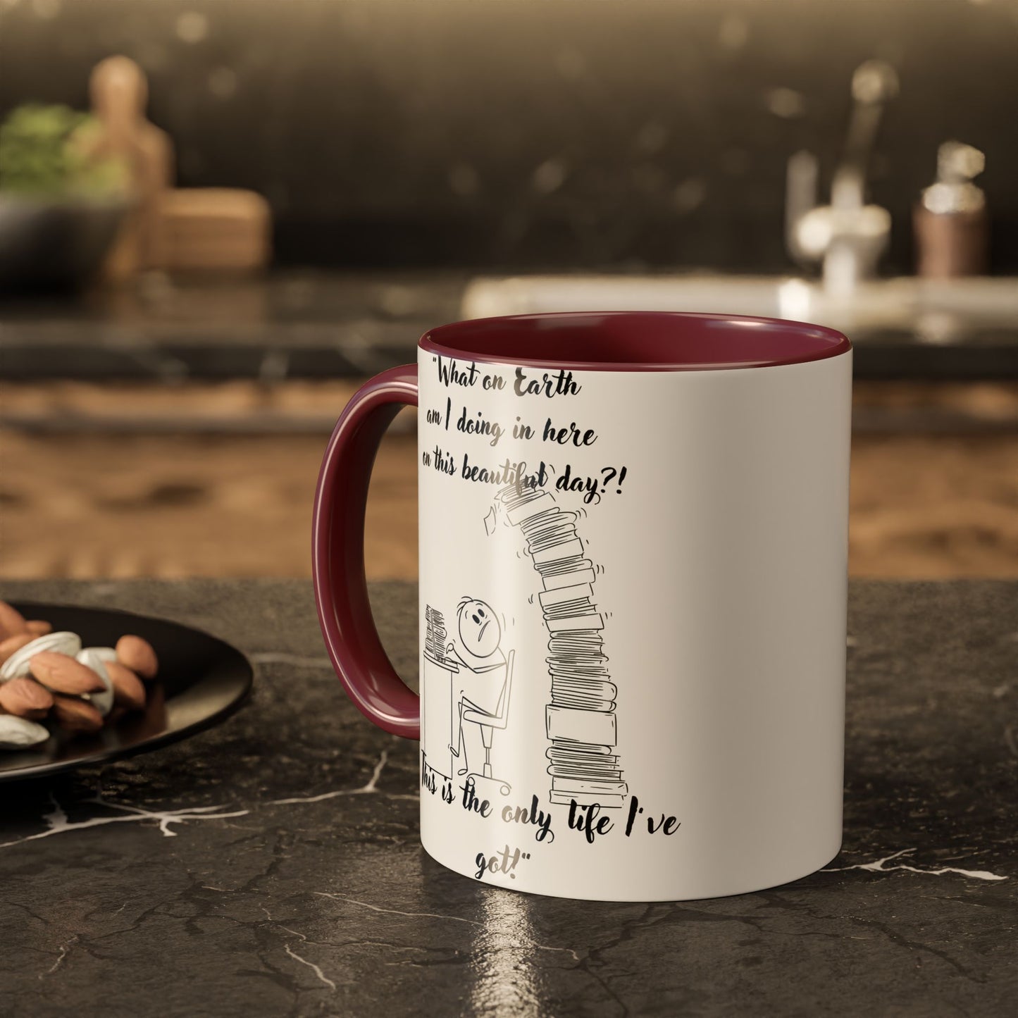 What am I doing here  Coffee Mug - Perfect for Writers, Students, and Book Lovers!
