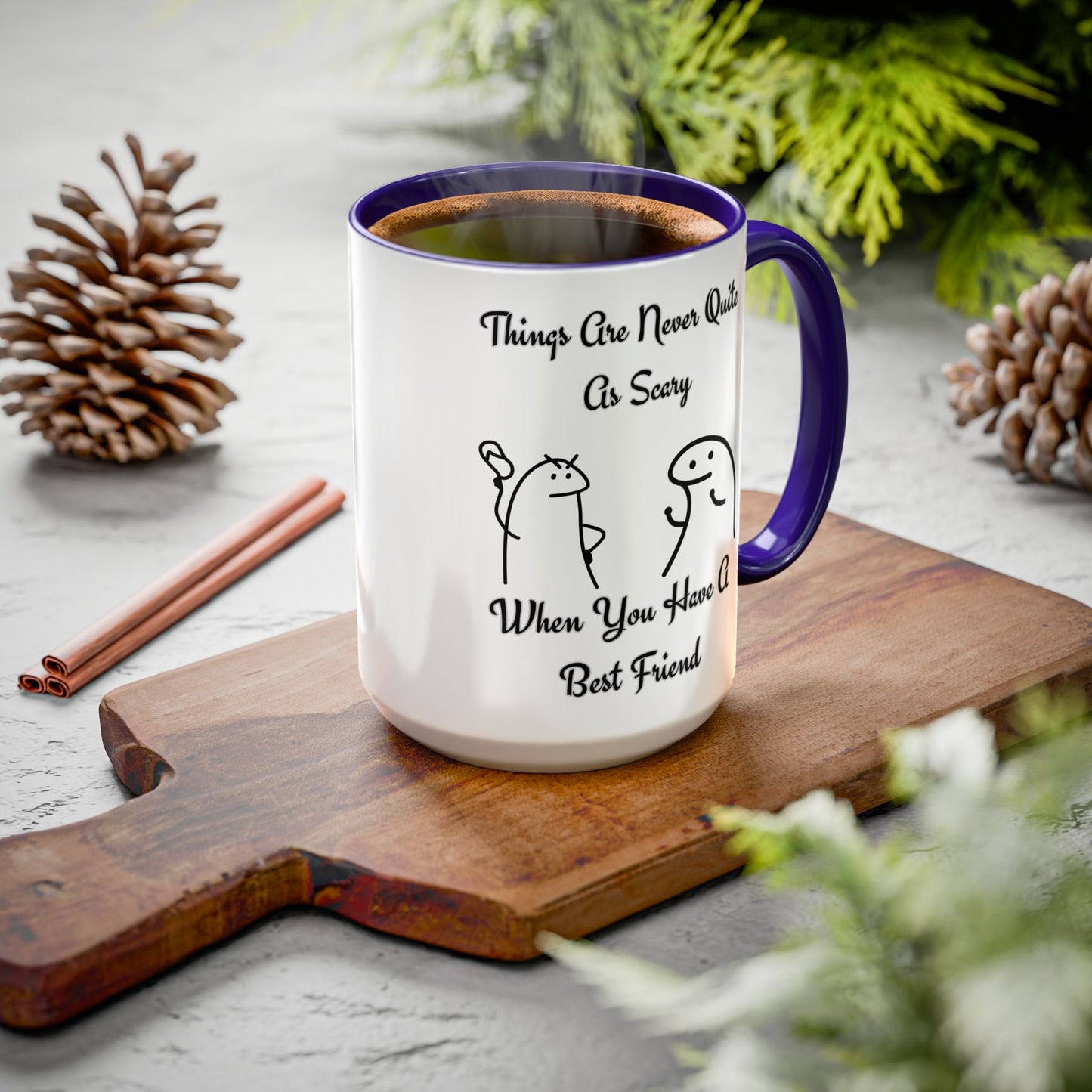 Best Friend Coffee Mug, Colorful Friendship Mug, Cute Gift for Friends, Inspirational Quote Mug, 11oz, 15oz
