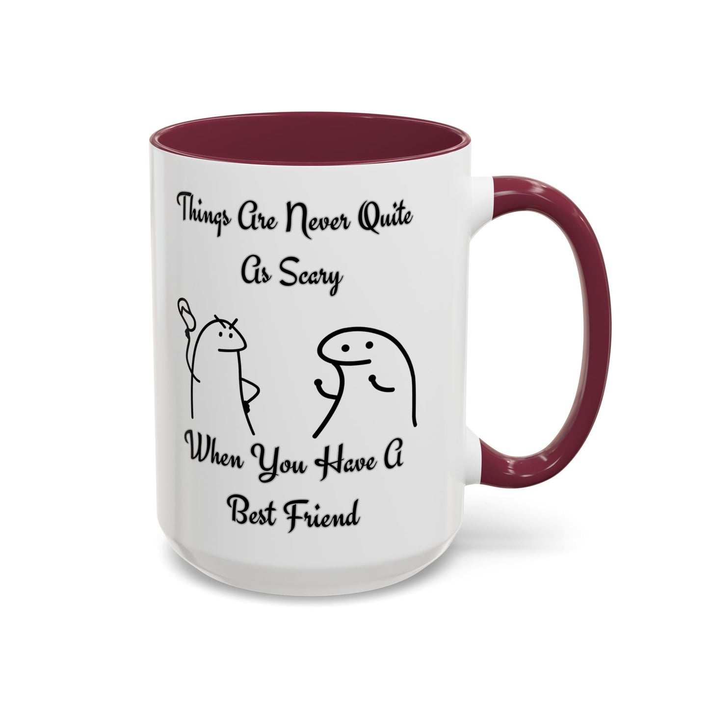 Best Friend Coffee Mug, Colorful Friendship Mug, Cute Gift for Friends, Inspirational Quote Mug, 11oz, 15oz