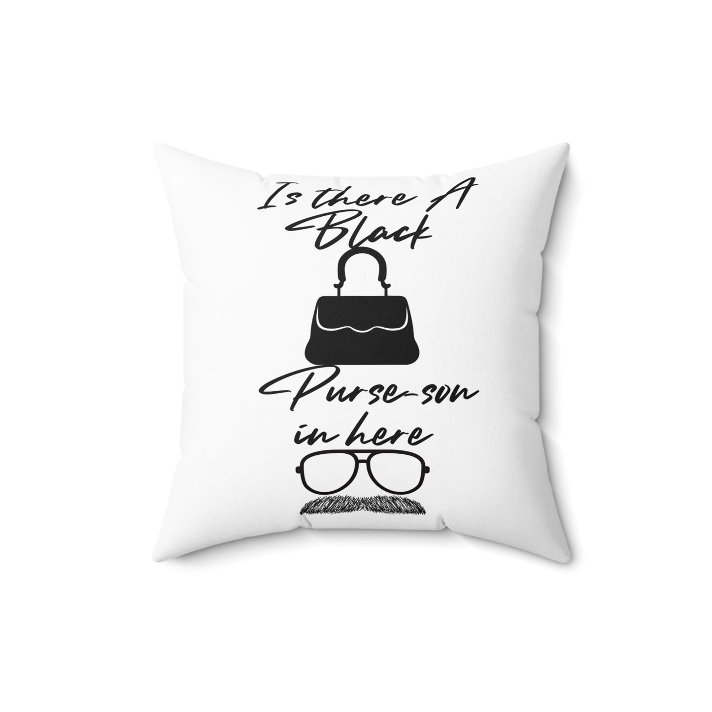 Black Purse Throw Pillow for Trendy Home Décor, Funny Gift, Couch Cushion, Living Room Accent, Unique Home Accessory