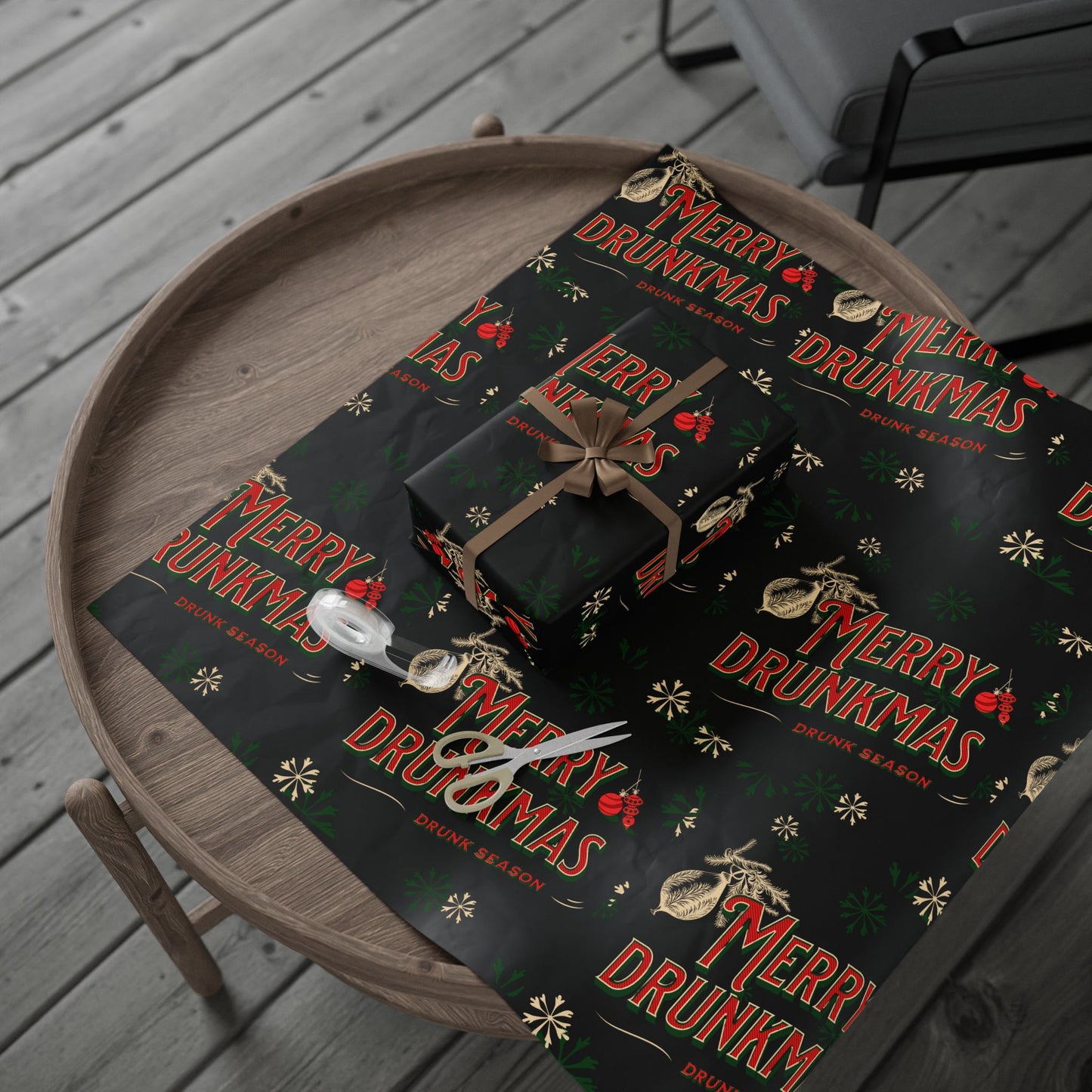 Festive Wrapping Paper Roll, Holiday Gift Wrap, Christmas Wrapping, Seasonal Paper, Eco-Friendly Gift Packaging