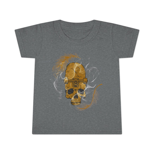Toddler Mum I'm Here Skull T-Shirt - Cool Graphic Tee, Baby Announcement Shirt, Toddler Birthday Gift, Halloween Outfit, Unique Fun Apparel