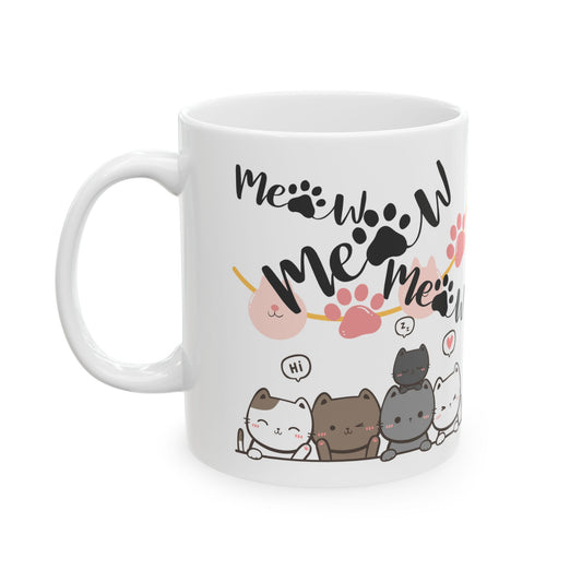 Cute Cat-Themed Ceramic Mug, Ideal for Cat Lovers, Gifts for Pet Owners, Perfect for Birthdays, Holidays, Coffee & Tea