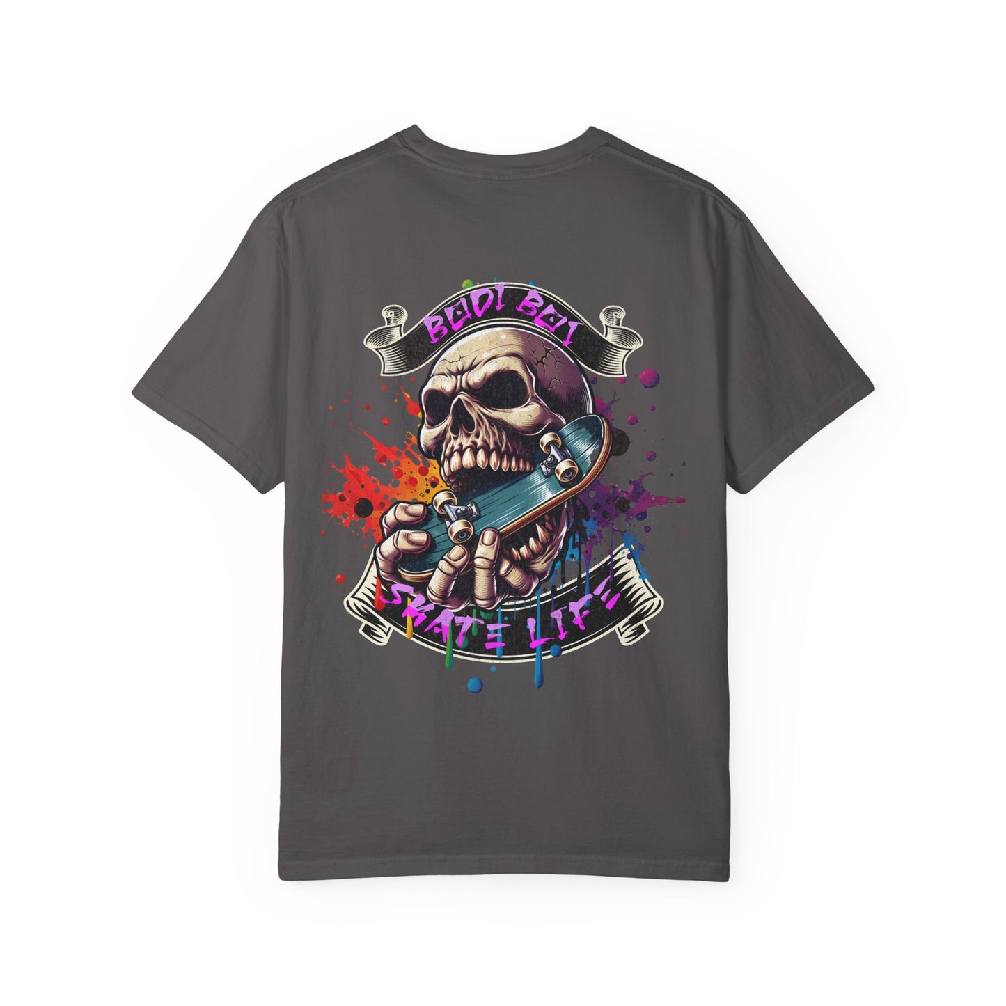 Bold Vibe Unisex Garment-Dyed T-Shirt - Edgy Skate Life Design, Casual Wear, Streetwear, Gift for Skaters, Unique Graphic Tee