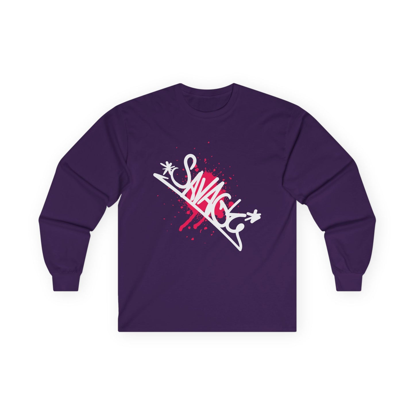 Graffiti Style Unisex Long Sleeve Tee, Trendy Graphic Shirt for Streetwear, Gift for Artists, Stylish Casual Wear, Unique Fashion Top
