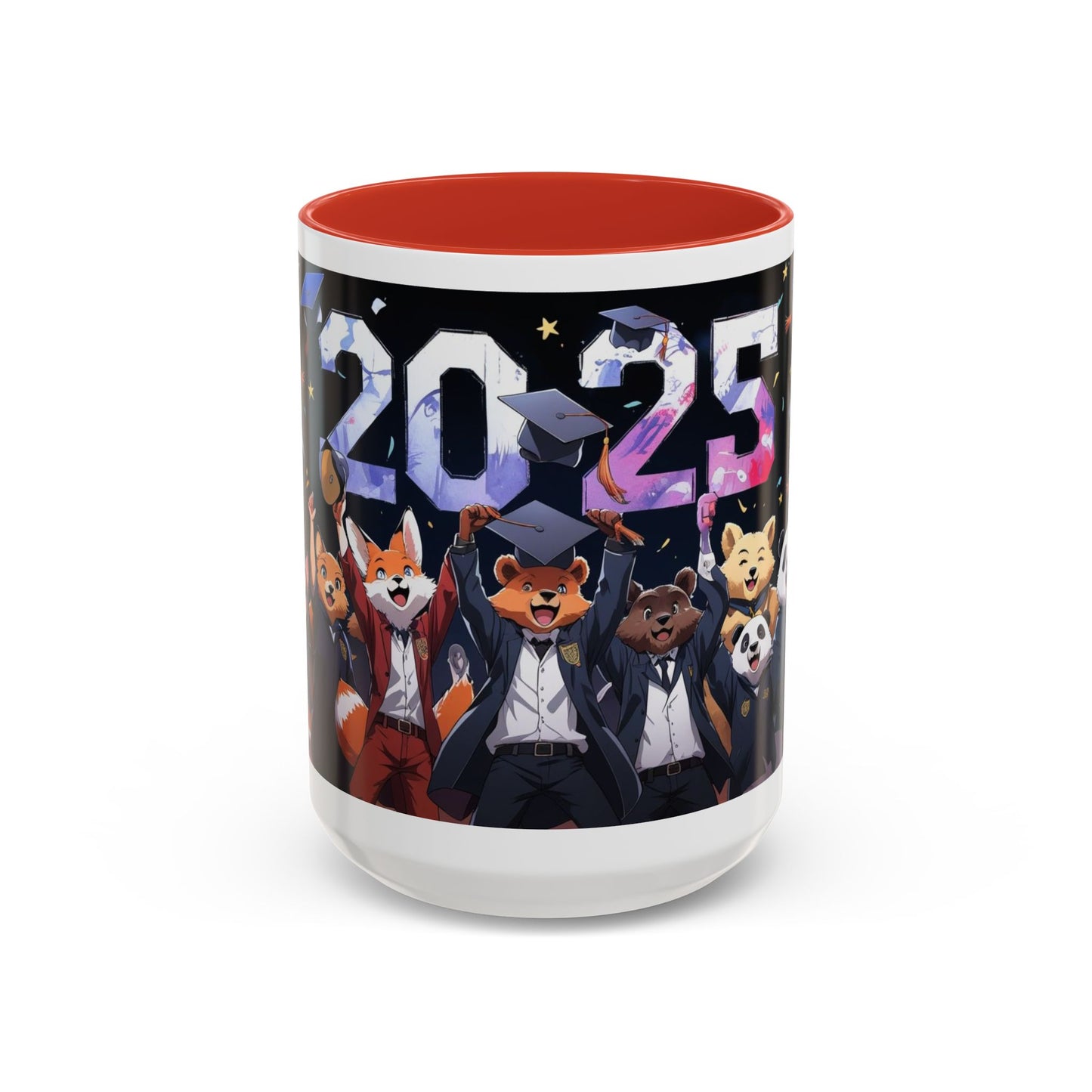 Anime Animals Graduation Celebration Coffee Mug, Funny Animal Graduation Mug, Custom Graduate Gift, Class of 2025 Mug, Unique Graduation Present