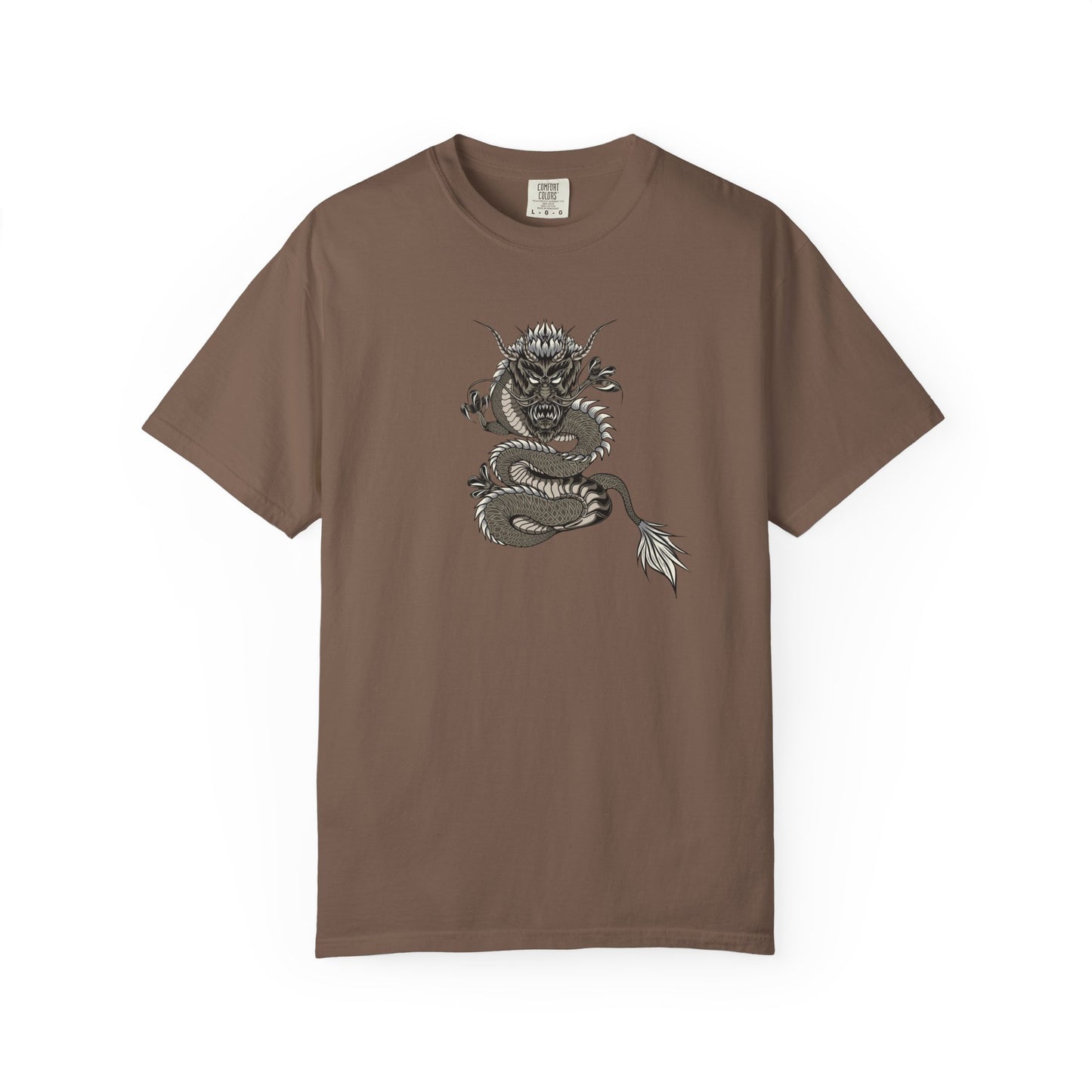 Dragon Design Unisex Garment-Dyed T-shirt, Graphic Tee, Casual Wear, Anime Apparel, Streetwear, Unique Gift for Him