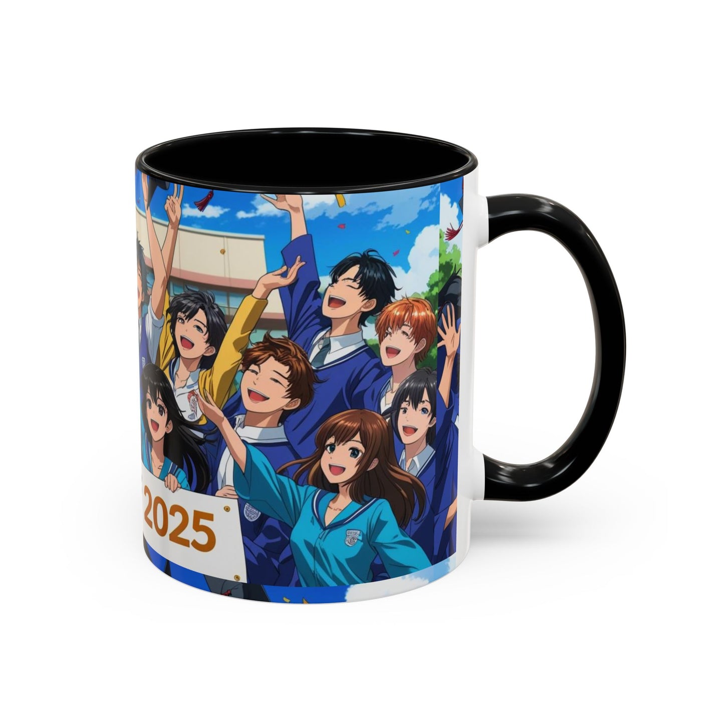 Anime Graduation Coffee Mug for Class of 2025, Personalized Gift, School Memories, Graduation Celebration, Unique Teacher Gift