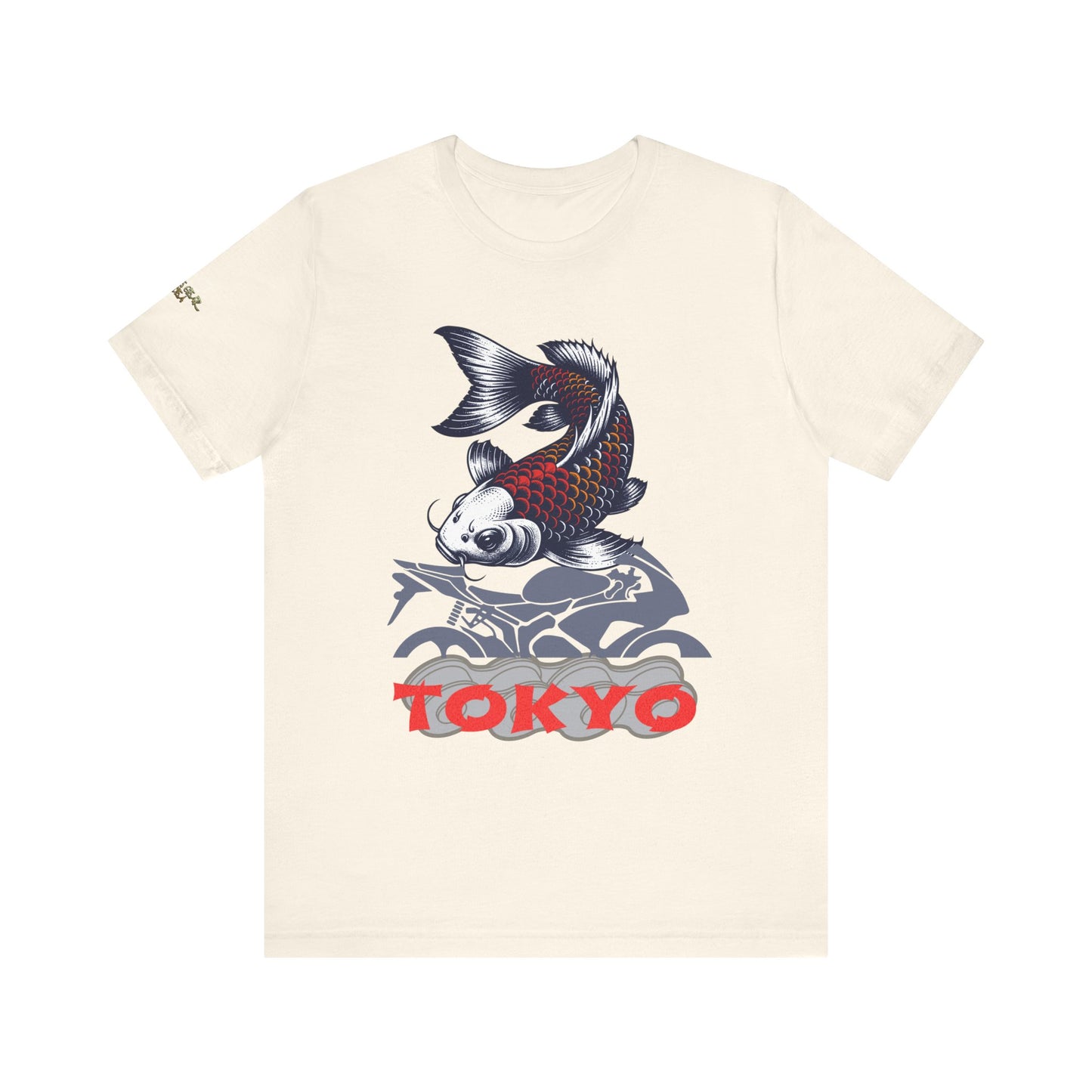 Tokyo Koi Graphic Tee, Casual Streetwear Shirt, Unisex Short Sleeve Top, Gift for Fishermen, Stylish Summer Fashion
