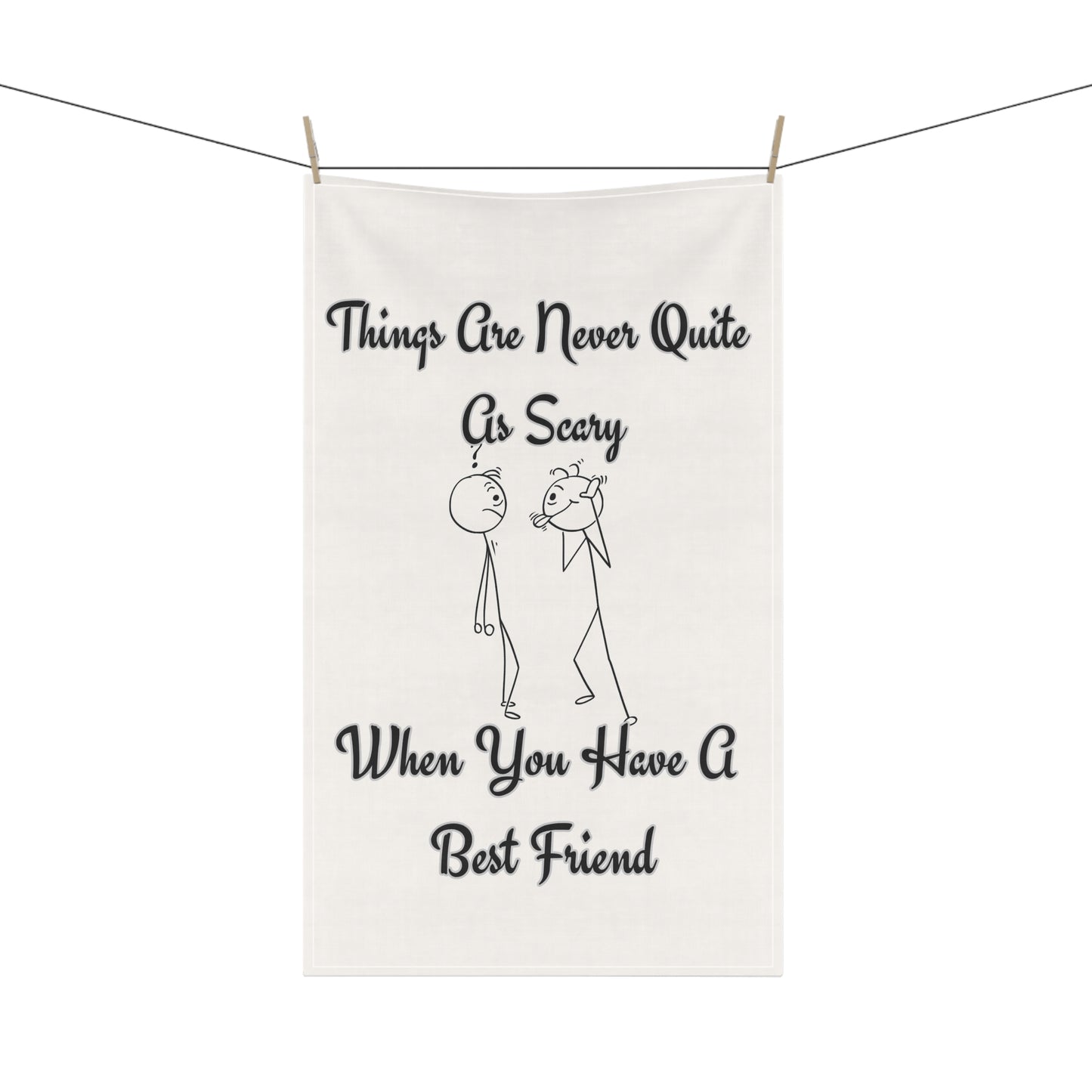 Best Friend Quote Tea Towels, Motivational Home Decor, Kitchen Gift, Friendship Gift, Humor Tea Towel