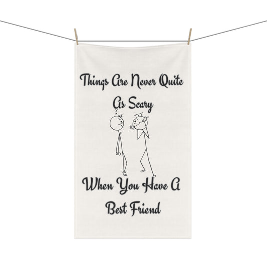 Best Friend Quote Tea Towels, Motivational Home Decor, Kitchen Gift, Friendship Gift, Humor Tea Towel