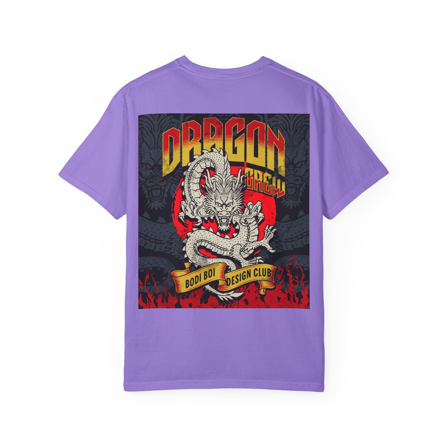 Dragon Design Unisex Garment-Dyed T-shirt, Graphic Tee, Casual Wear, Anime Apparel, Streetwear, Unique Gift for Him