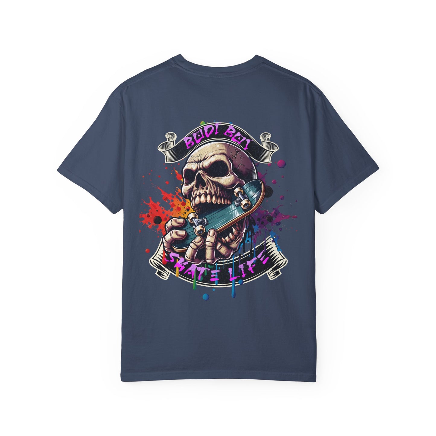 Bold Vibe Unisex Garment-Dyed T-Shirt - Edgy Skate Life Design, Casual Wear, Streetwear, Gift for Skaters, Unique Graphic Tee