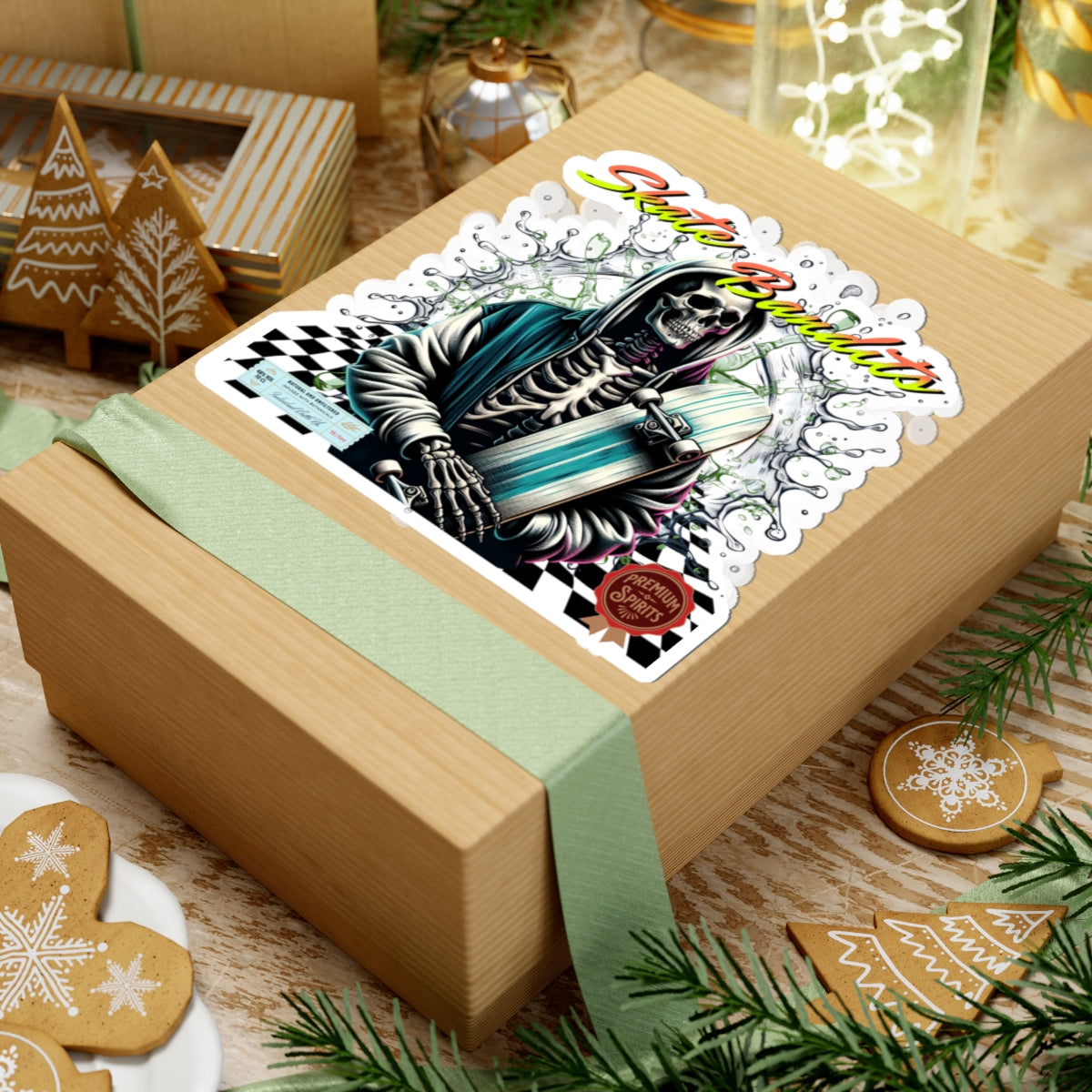 Skate Bandit Stickers, Cool Skateboard Stickers, Edgy Art for Teens, Unique Gift for Skaters, Halloween Decor, Laptop Decals