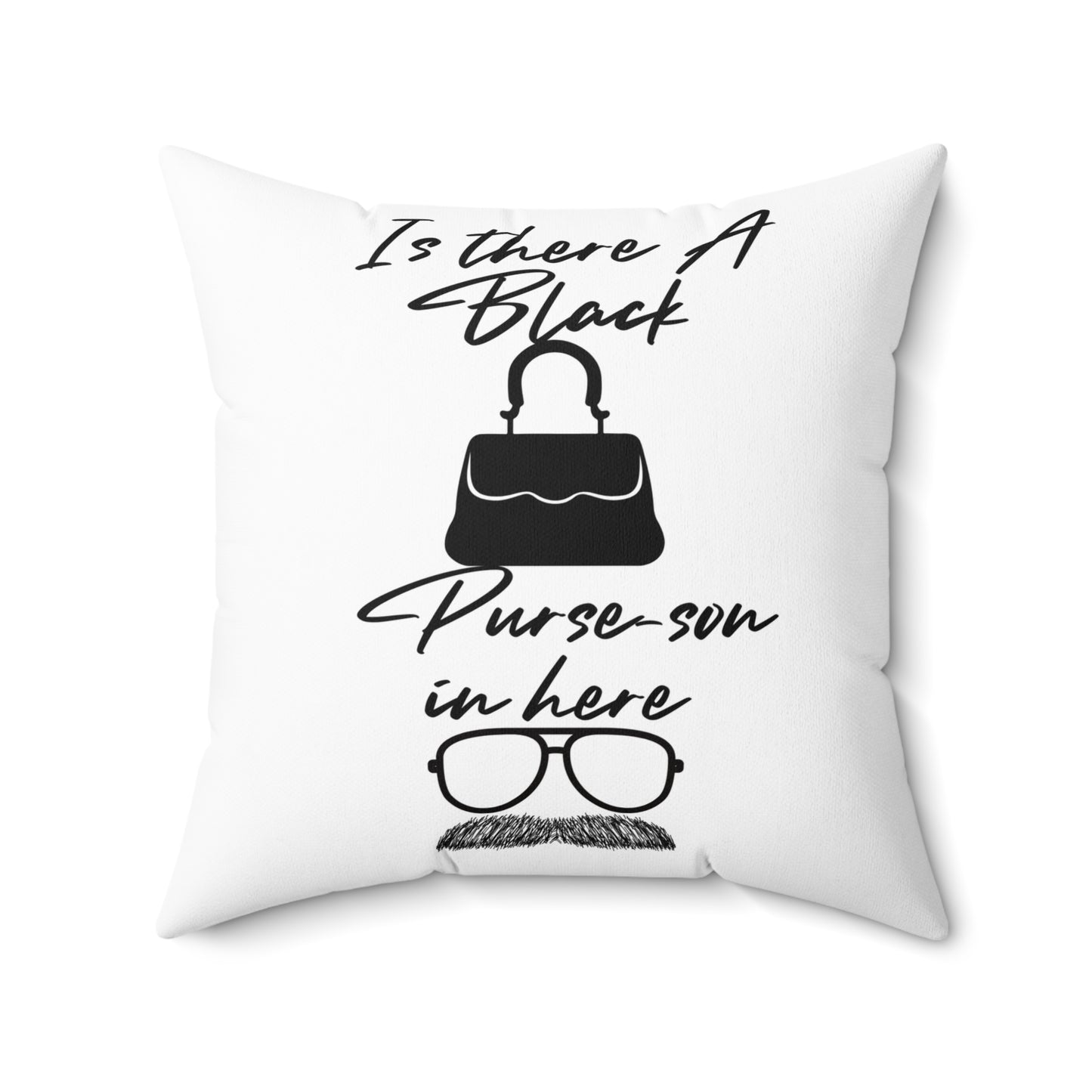 Black Purse Throw Pillow for Trendy Home Décor, Funny Gift, Couch Cushion, Living Room Accent, Unique Home Accessory