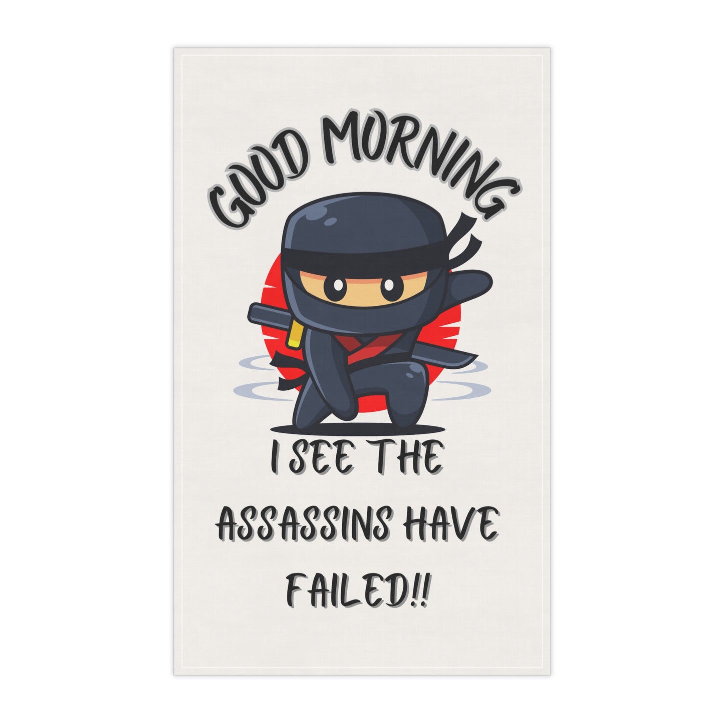 Ninja-Themed Tea Towels, Funny Kitchen Towels, Gift for Chefs, Holiday Decor, Housewarming Present, Unique Cooking Accessory