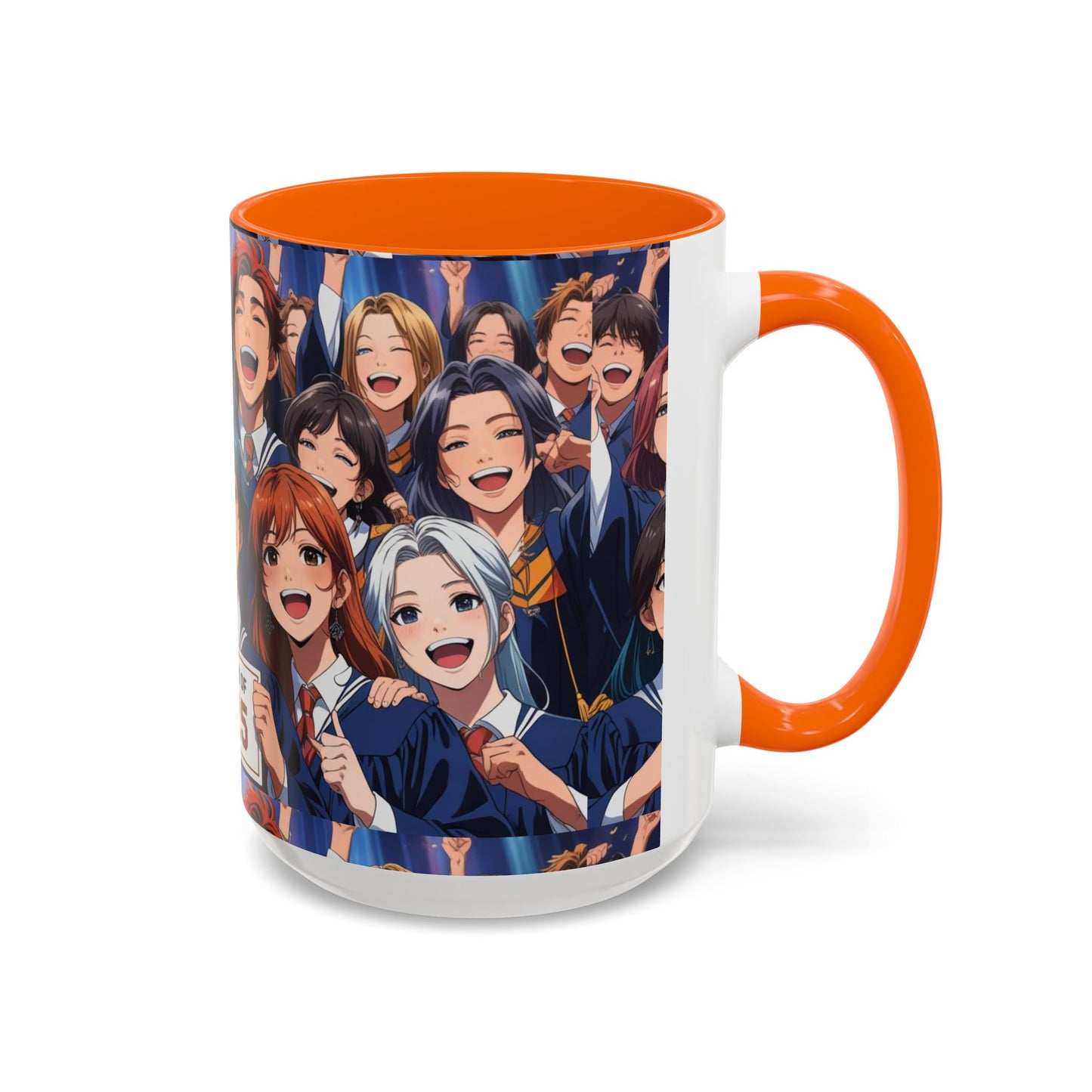 Anime Graduation Celebration Coffee Mug, Class of 2025 Mug, Anime Friends Mug, Gift for Graduates, School Spirit Mug