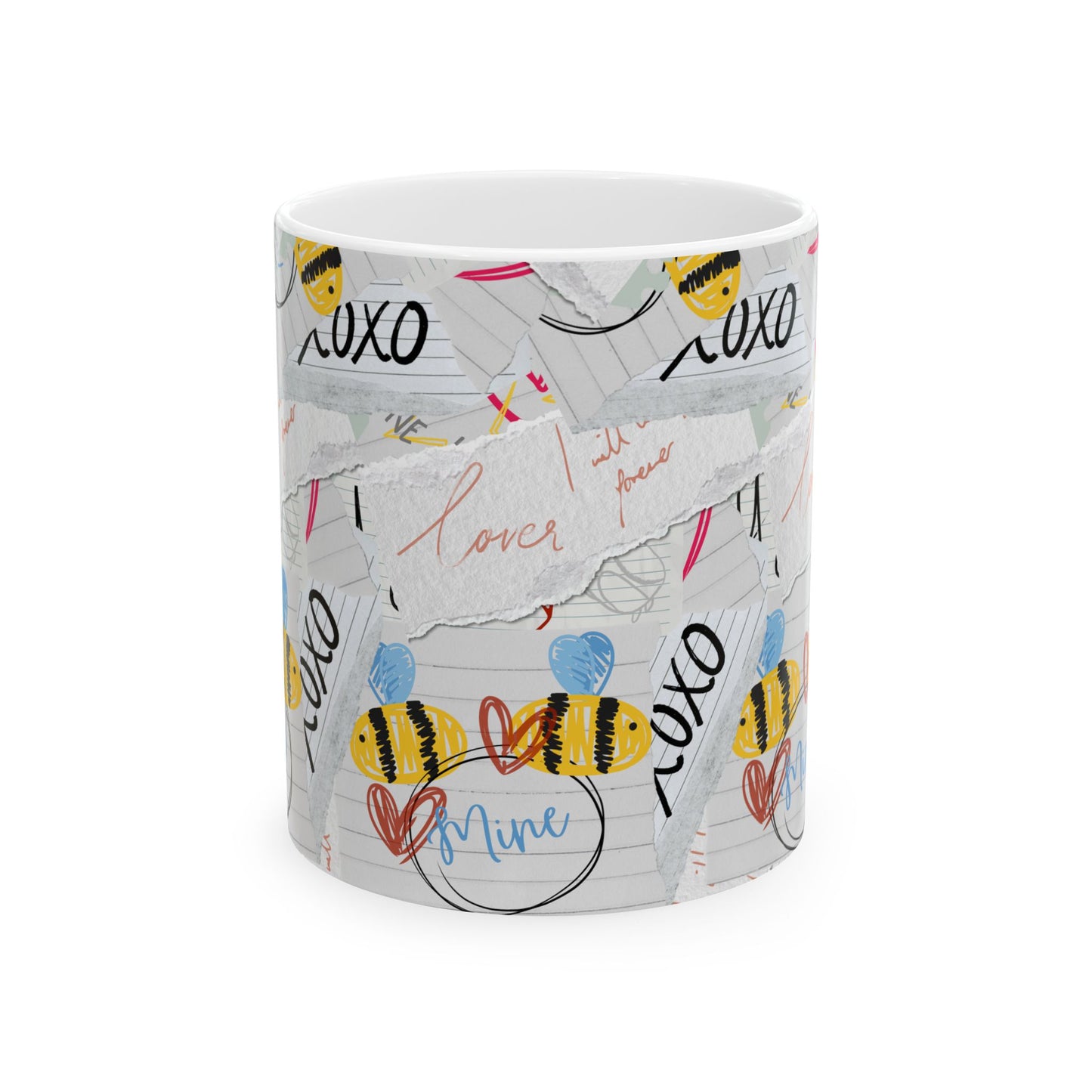 Bee Mine Ceramic Mug | Cute Coffee Cup for Valentine's Day | Gifts for Her, Friends, Bee Lovers, Cute Home Decor, Spring Accessories, Bee