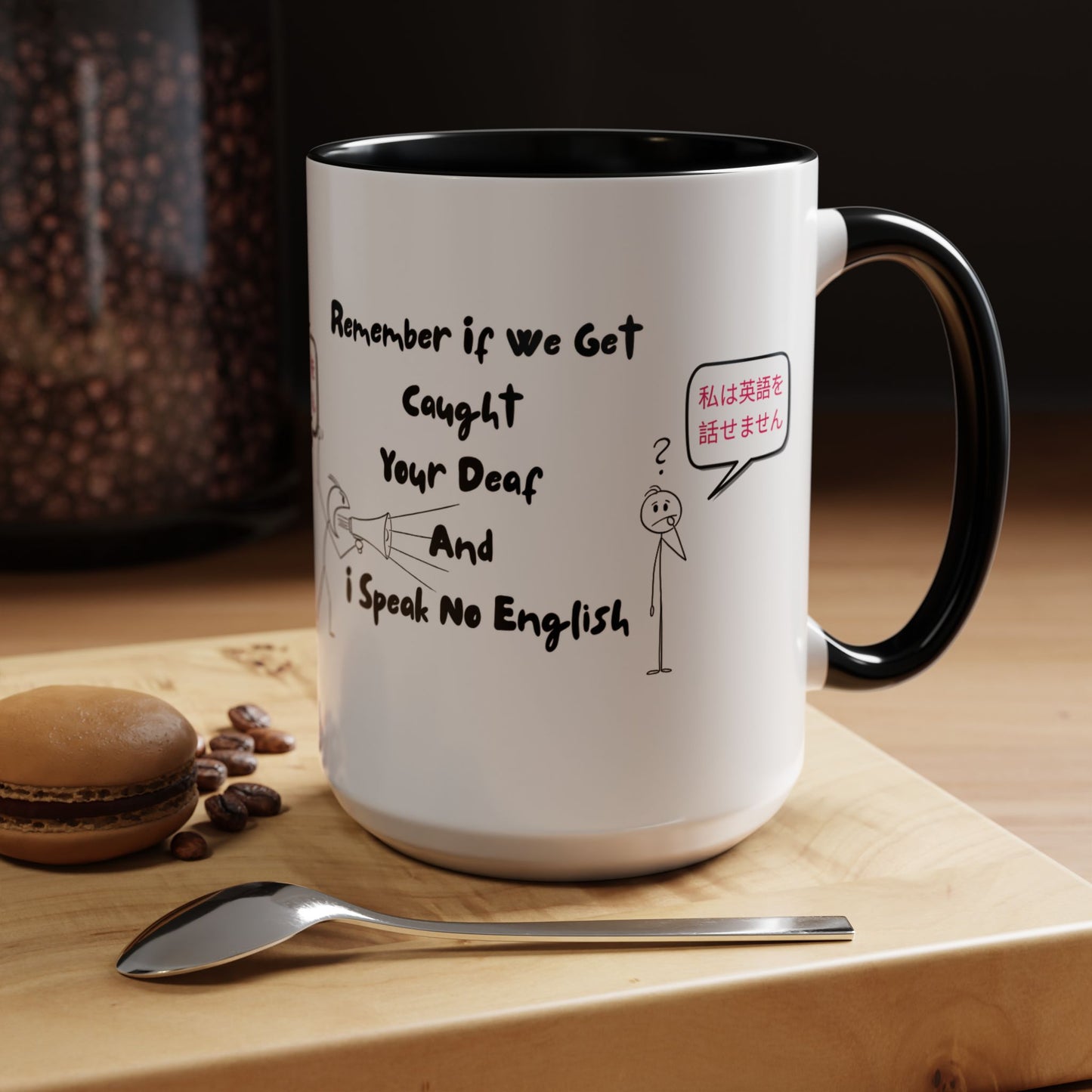 Humorous Accent Coffee Mug, Funny Gift for Language Lovers, Quirky Tea Mug, Cute Coffee Cup, Ideal for Friends, Family, or Students