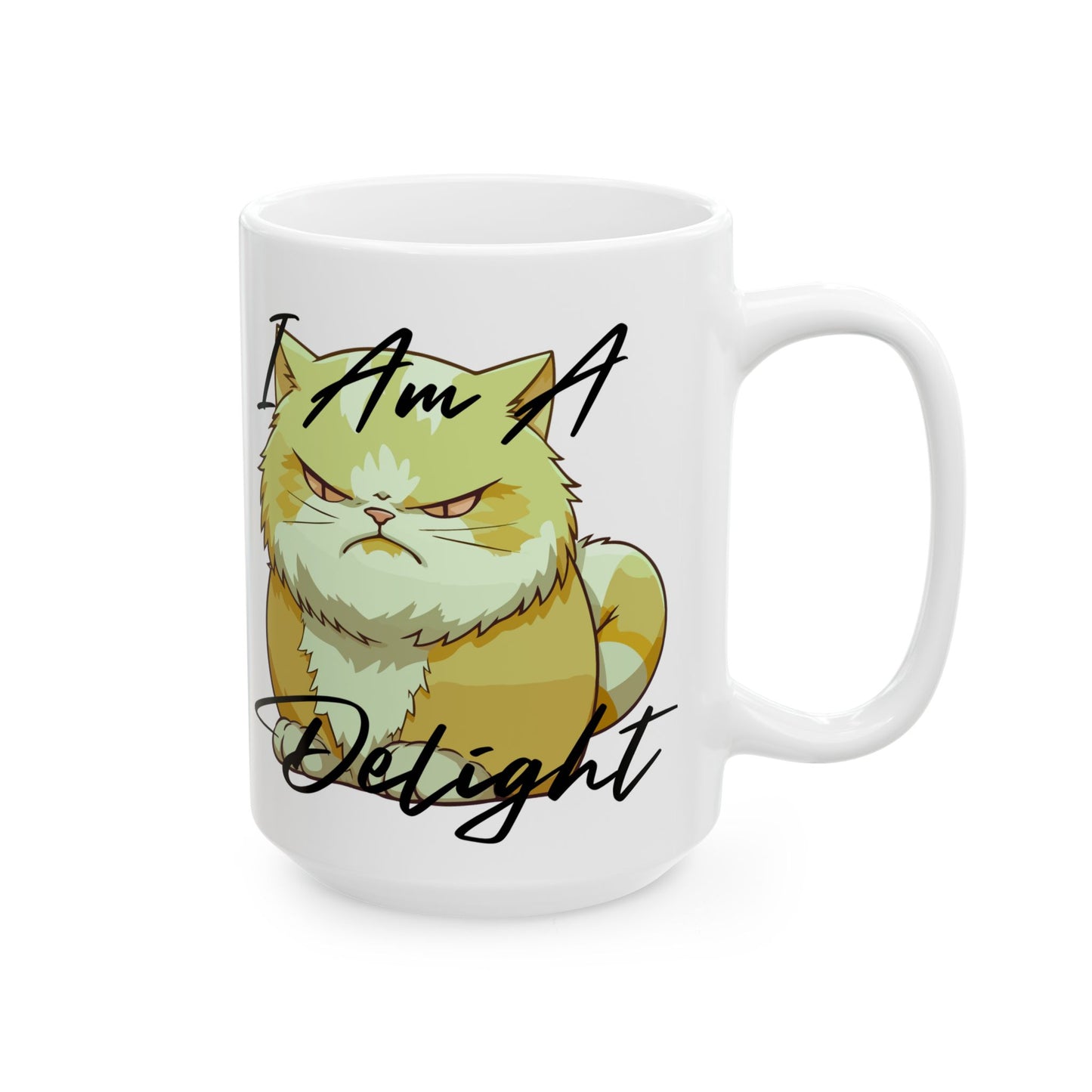 Paw-steely I'm a delight Cozy Cat Mug, Perfect Gift for Cat Lovers, Cute Animal Drinkware, Pet-Themed Birthday Gift, Coffee or Tea Lover's Essential