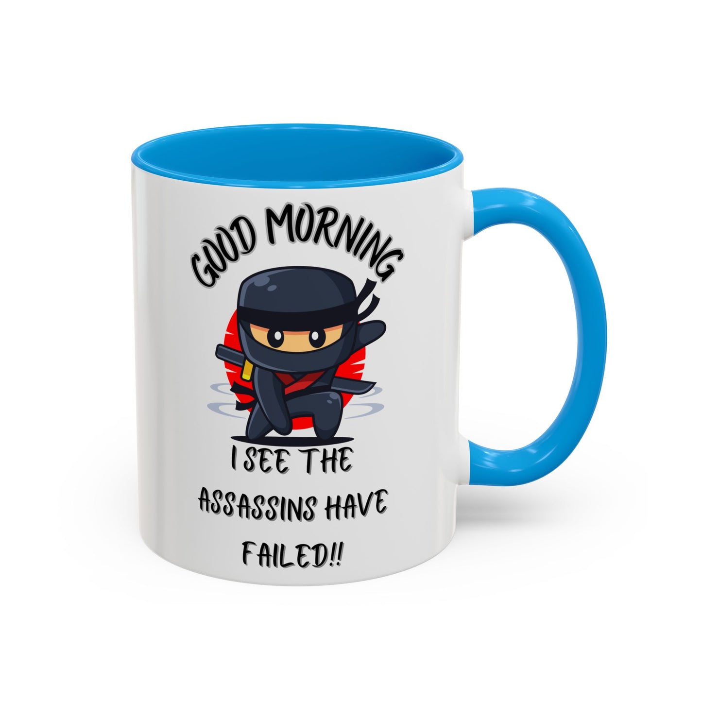 Colourful Assassins have failed Coffee Mug, 11oz/15oz, Funny Gift for Him/Her, Office Humor, Birthday Present, Unique Ceramic Mugs