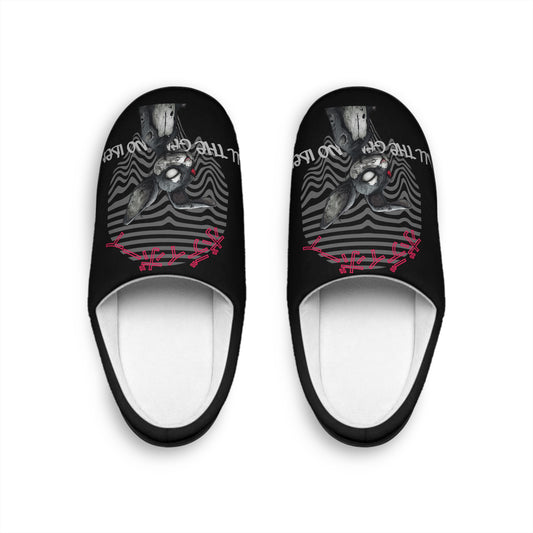 Men's Indoor Slippers gothic bunny with Unique Design, Cozy House Shoes, Relaxation Footwear, Gifts for Him, Stylish Loungewear