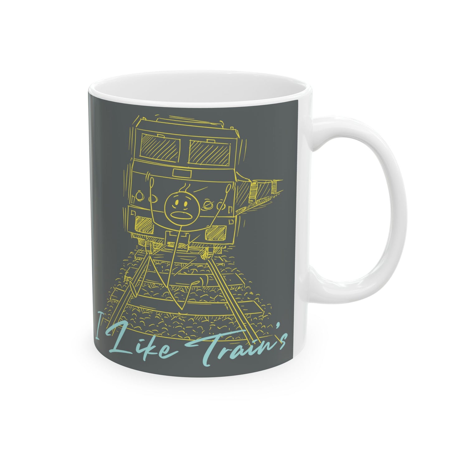 Train Enthusiast I like train's Ceramic Mug | Perfect Gift for Father's Day, Rail Adventure Lover, Unique Coffee Cup, Train Lover's Drinkware, [...]