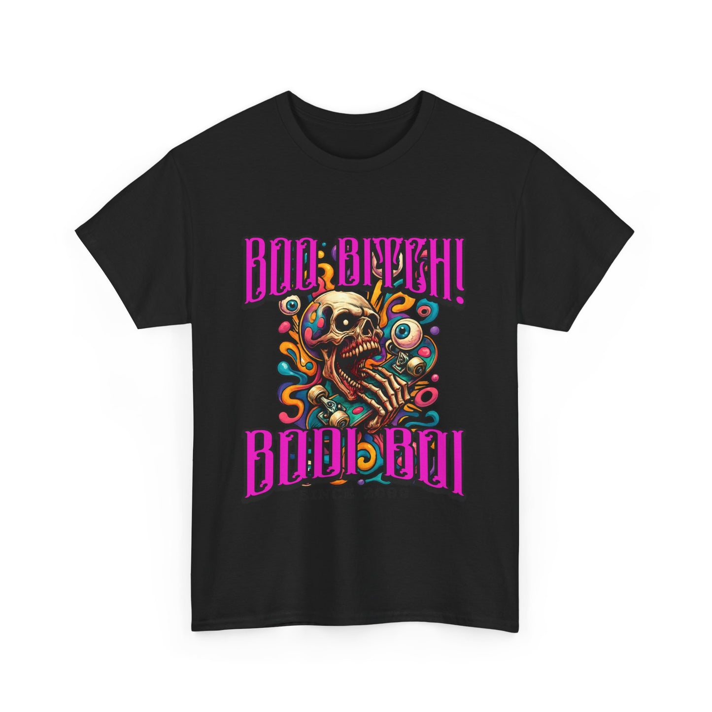 Skull Art Unisex Heavy Cotton Tee, Casual Wear, Graphic Tee, Festival Fashion, Unique Gift Idea, Everyday T-Shirt