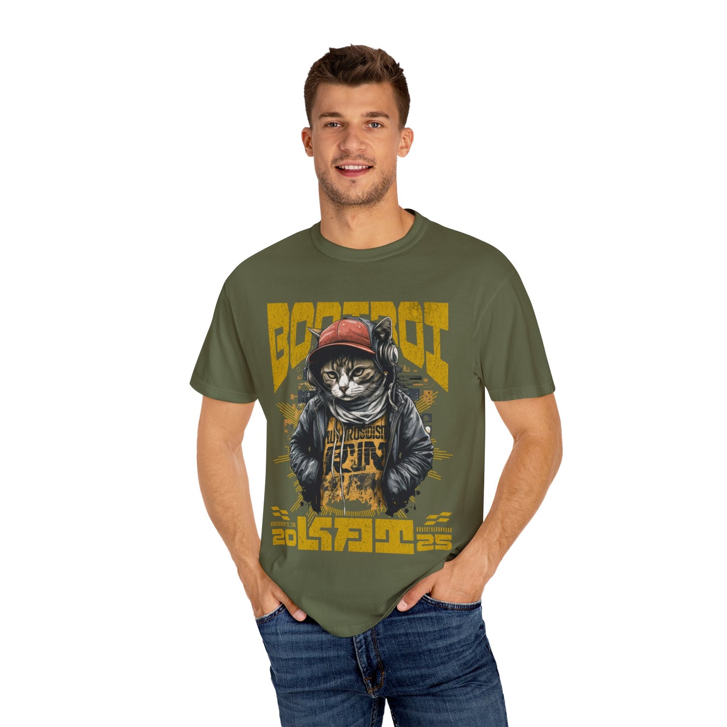 Bodi boi Unisex Vintage Style T-Shirt, Trendy Apparel for Cat Lovers, Casual Wear, Unique Gift Idea