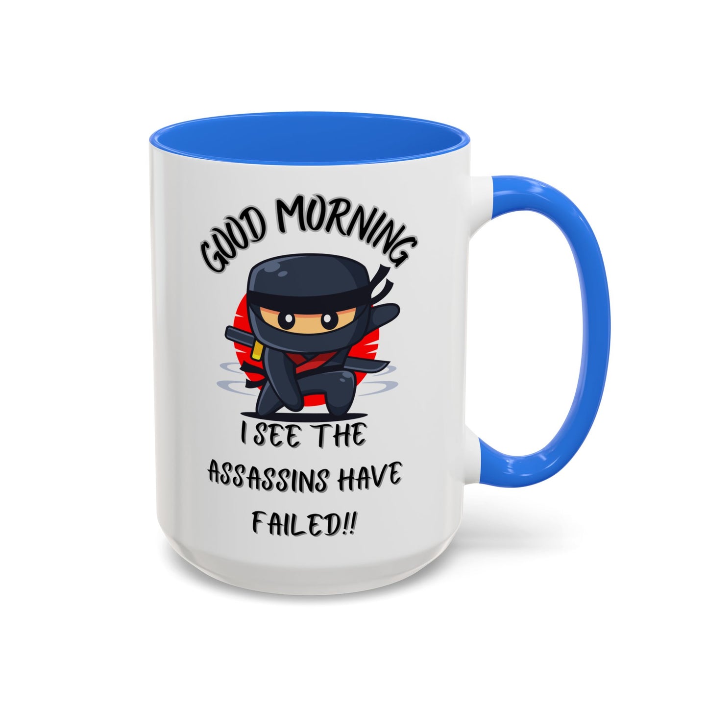 Colourful Assassins have failed Coffee Mug, 11oz/15oz, Funny Gift for Him/Her, Office Humor, Birthday Present, Unique Ceramic Mugs