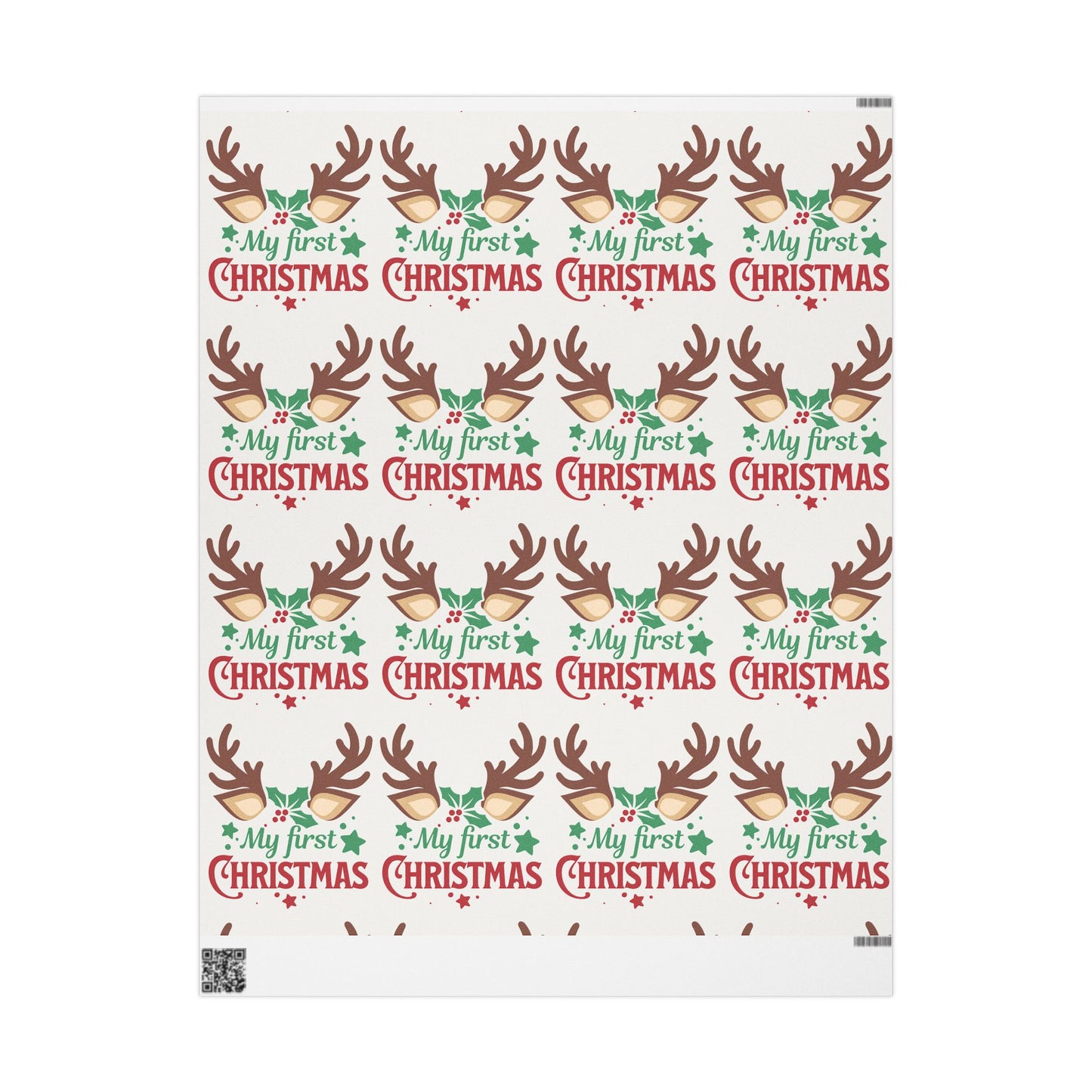 First xmas, Christmas Wrapping, Eco-Friendly Gift Wrap, Seasonal Paper, Unique Gift Packaging