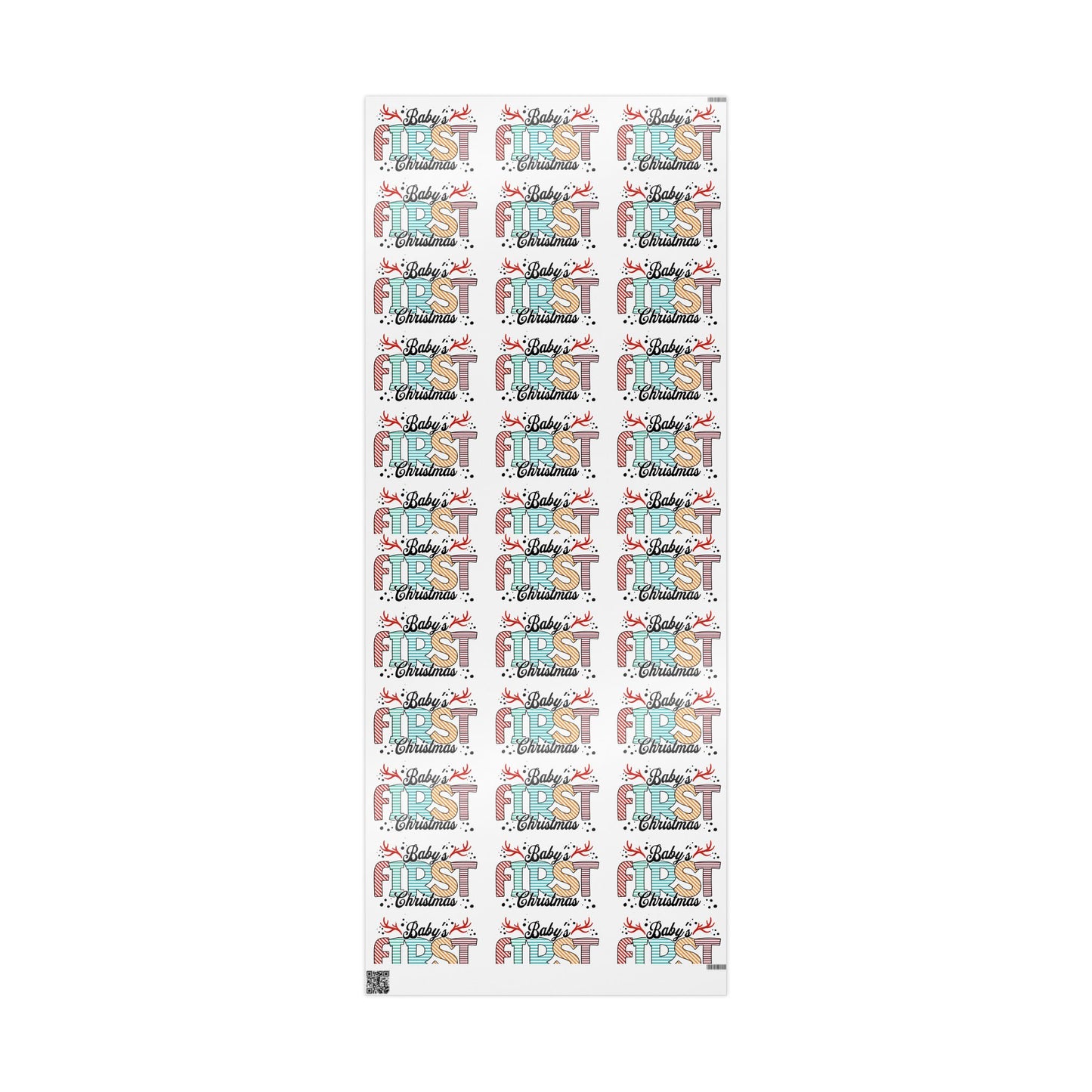 Frist Xmas, Festive Wrapping Paper for Gifts, Christmas, Birthdays, Weddings, Special Occasions
