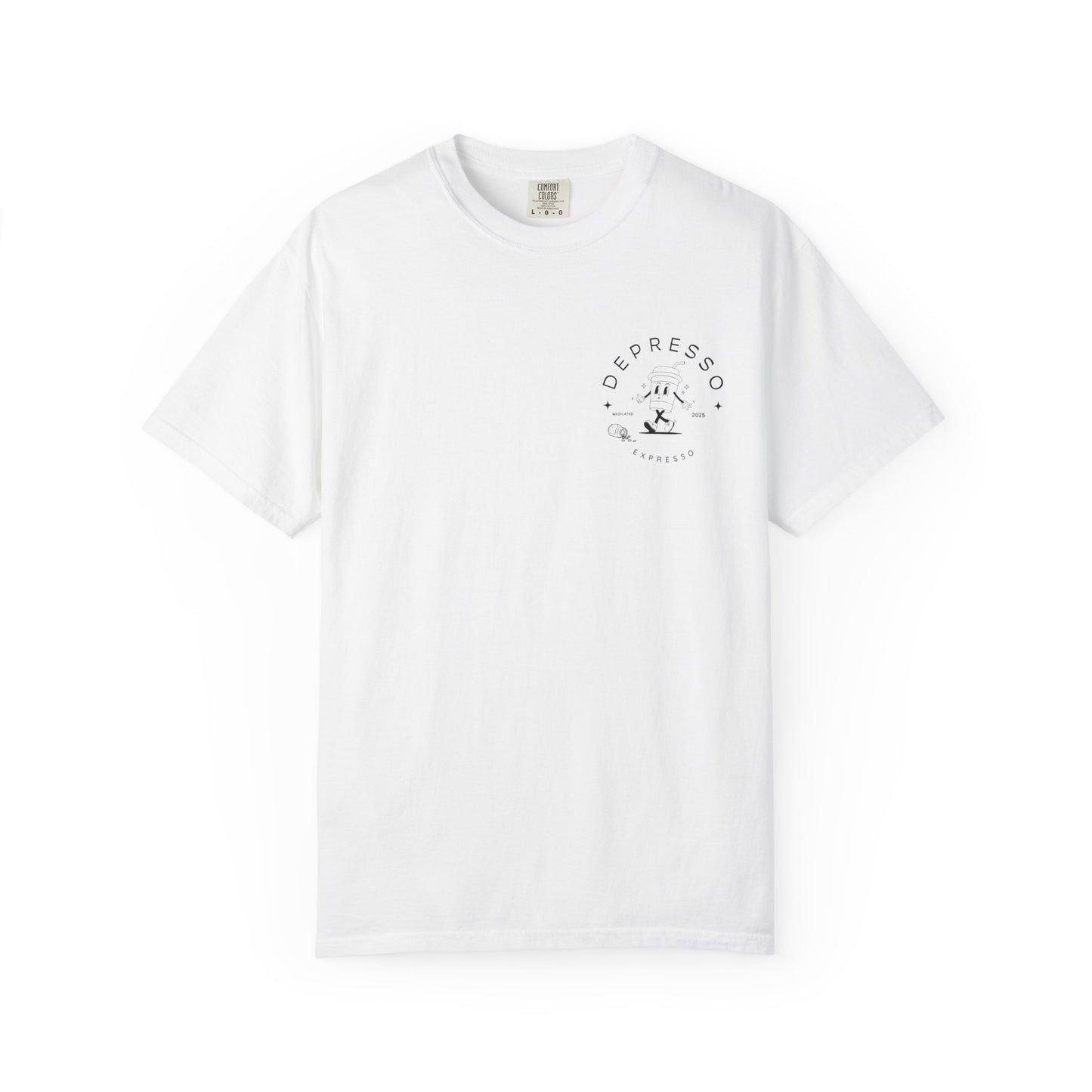 Depresso Expresso Garment-Dyed T-Shirt, Vintage Coffee Lover Tee, Casual Unisex Wear, Gift for Baristas, Perfect for Everyday Style