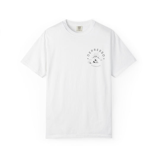 Depresso Expresso Garment-Dyed T-Shirt, Vintage Coffee Lover Tee, Casual Unisex Wear, Gift for Baristas, Perfect for Everyday Style