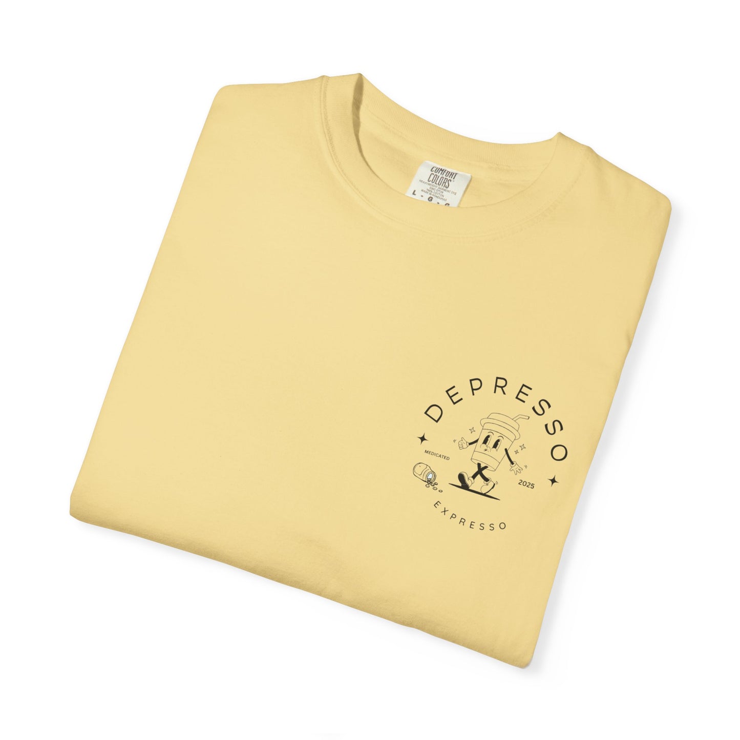 Depresso Expresso Garment-Dyed T-Shirt, Vintage Coffee Lover Tee, Casual Unisex Wear, Gift for Baristas, Perfect for Everyday Style