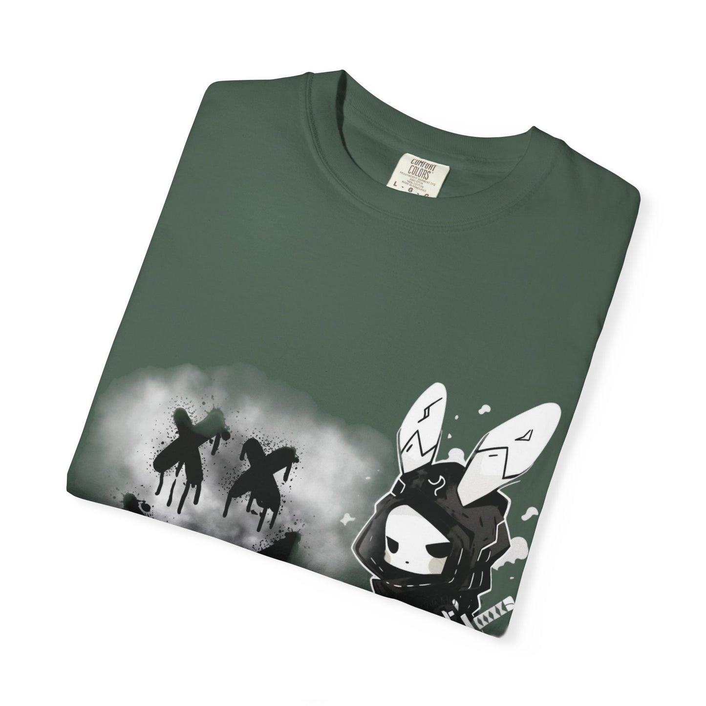 Artistic Graphic Tee featuring Unique Bunny Design, Unisex T-Shirt, Casual Wear, Streetwear, Gift for Anime Lovers, Alternative Fashion