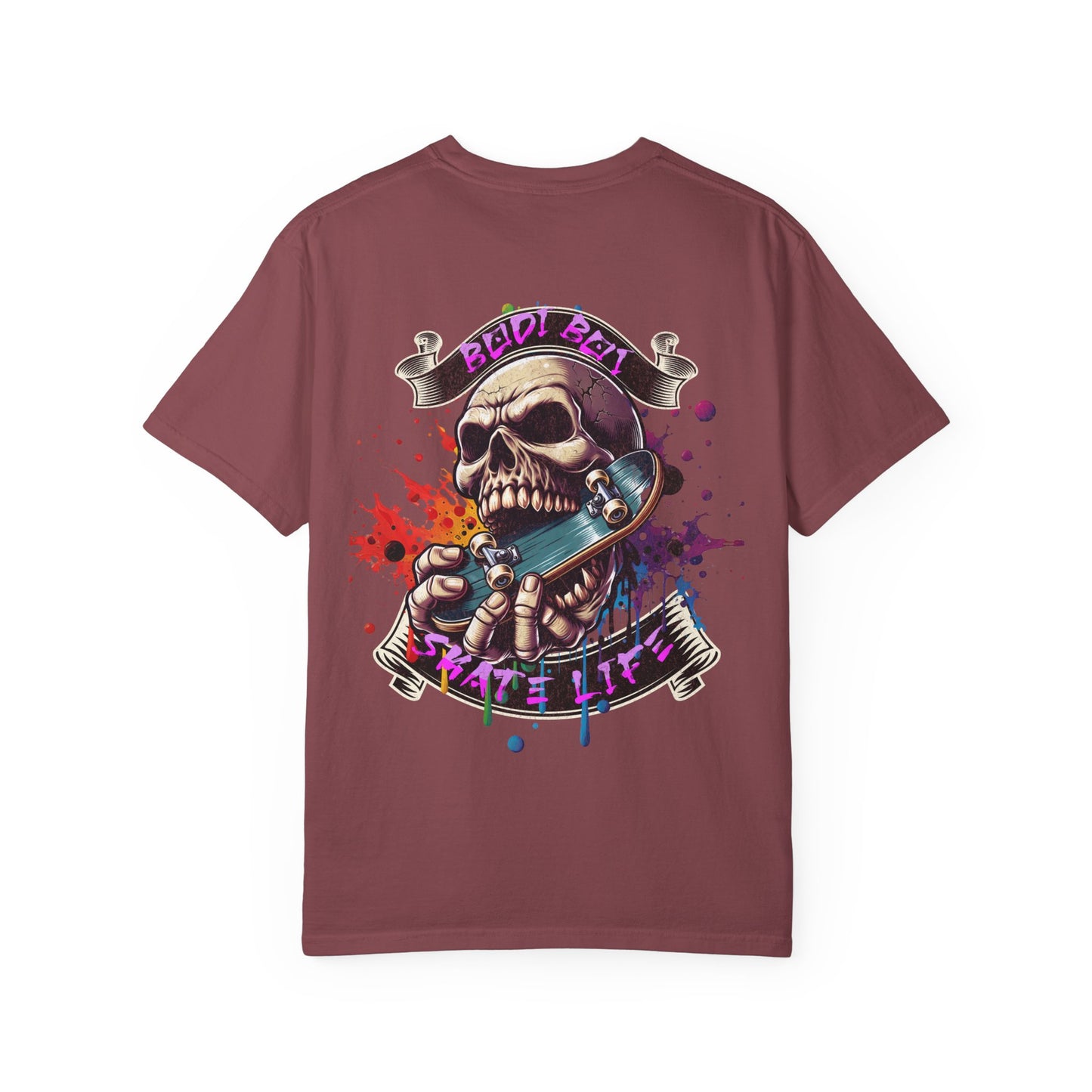 Bold Vibe Unisex Garment-Dyed T-Shirt - Edgy Skate Life Design, Casual Wear, Streetwear, Gift for Skaters, Unique Graphic Tee